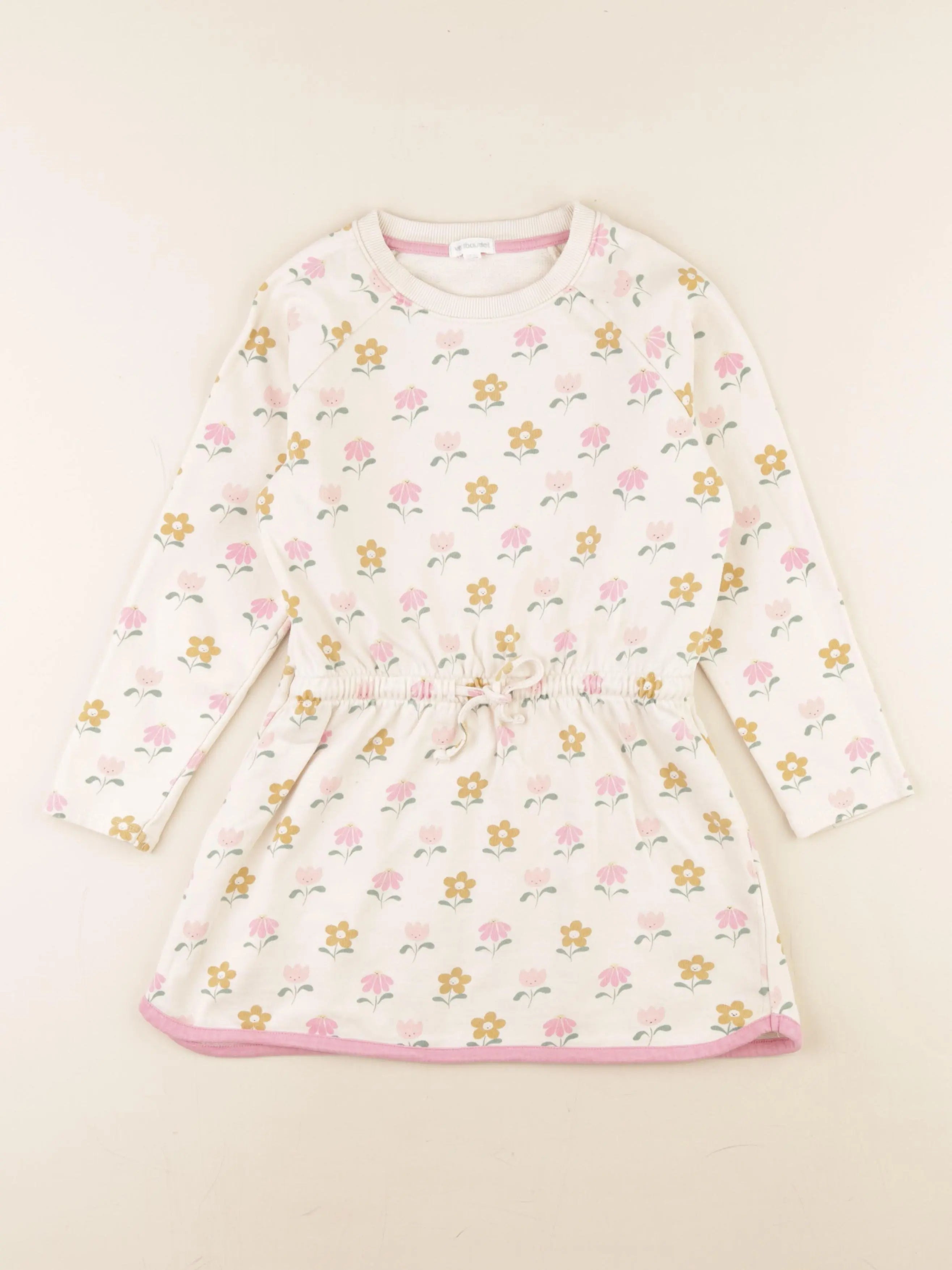 Vertbaudet - robe beige - 8 ans