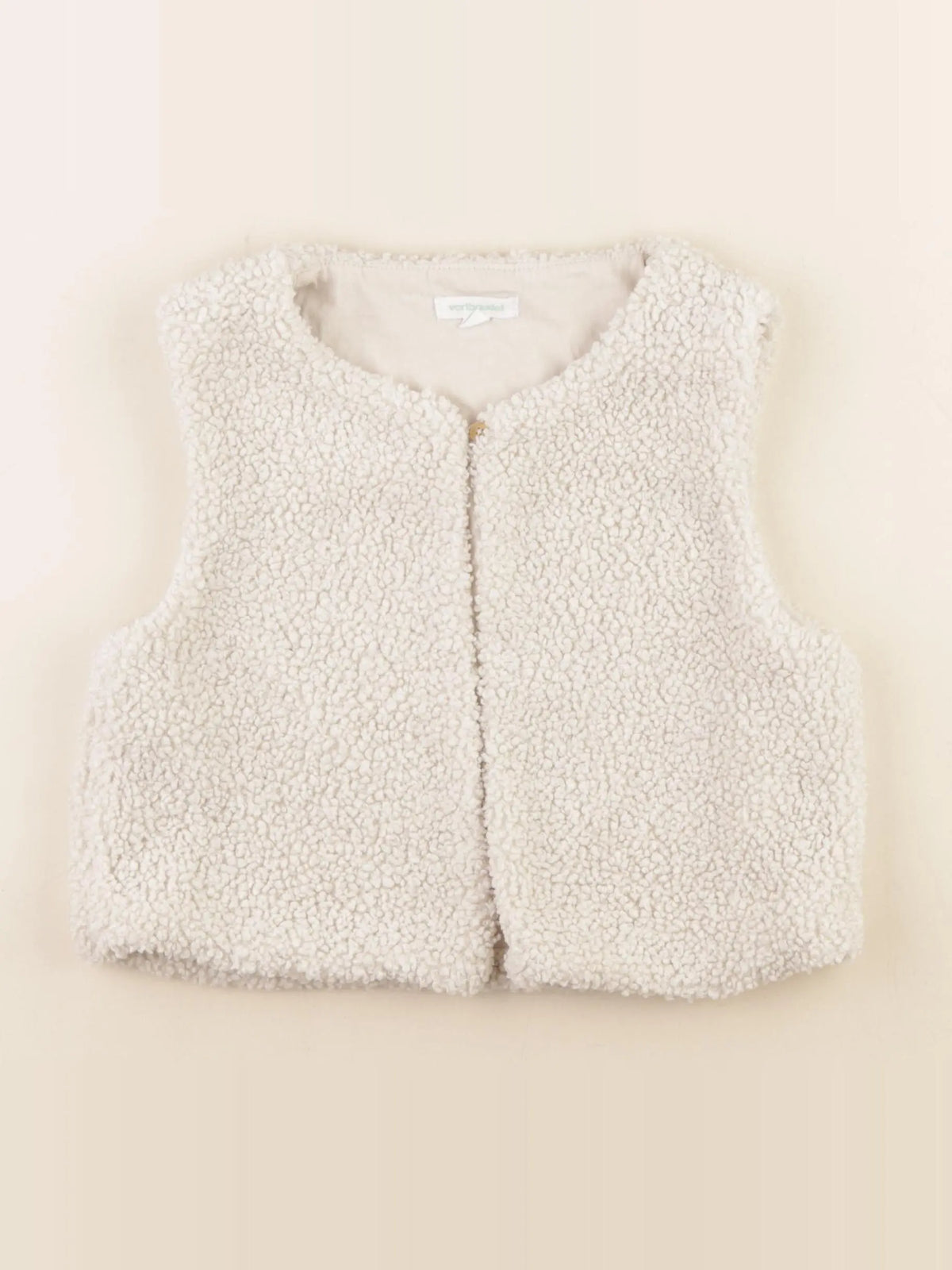 Vertbaudet - gilet beige - 9 ans