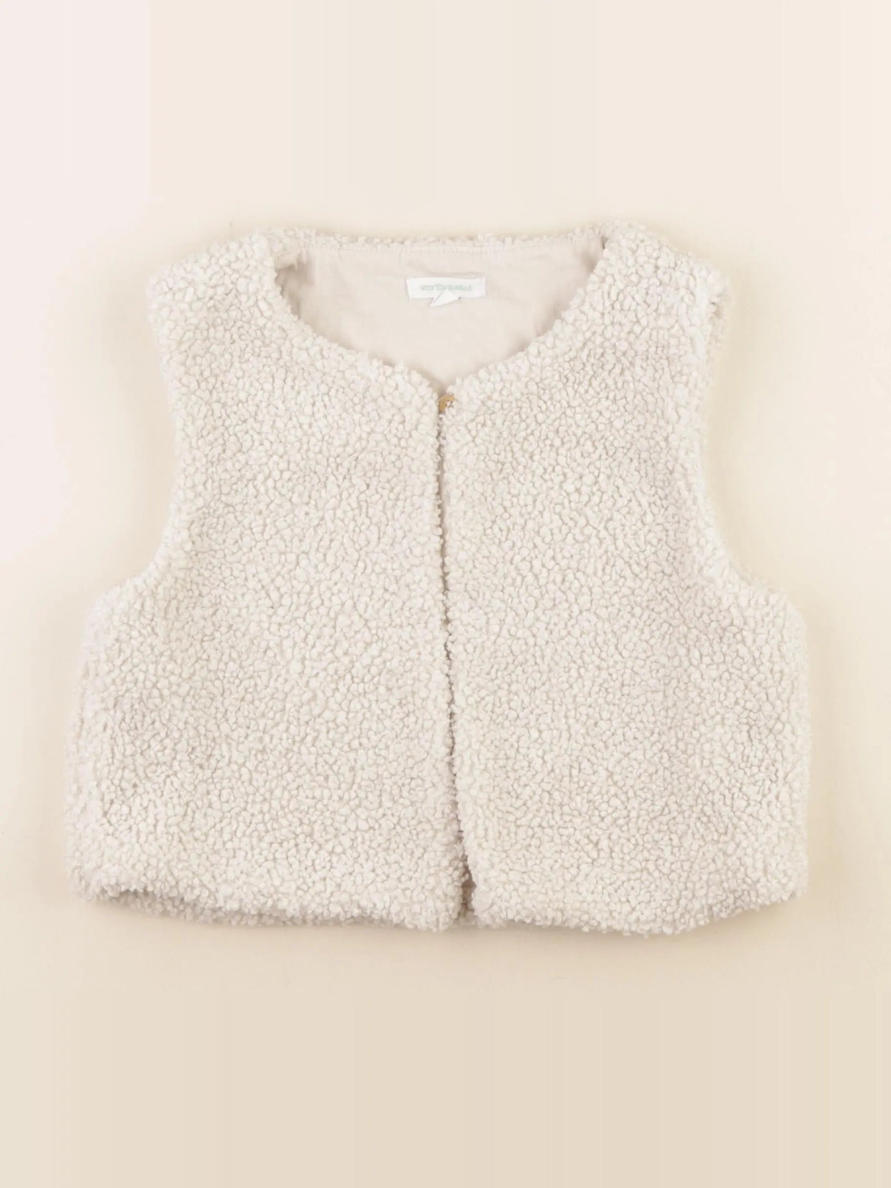Vertbaudet - gilet beige - 9 ans