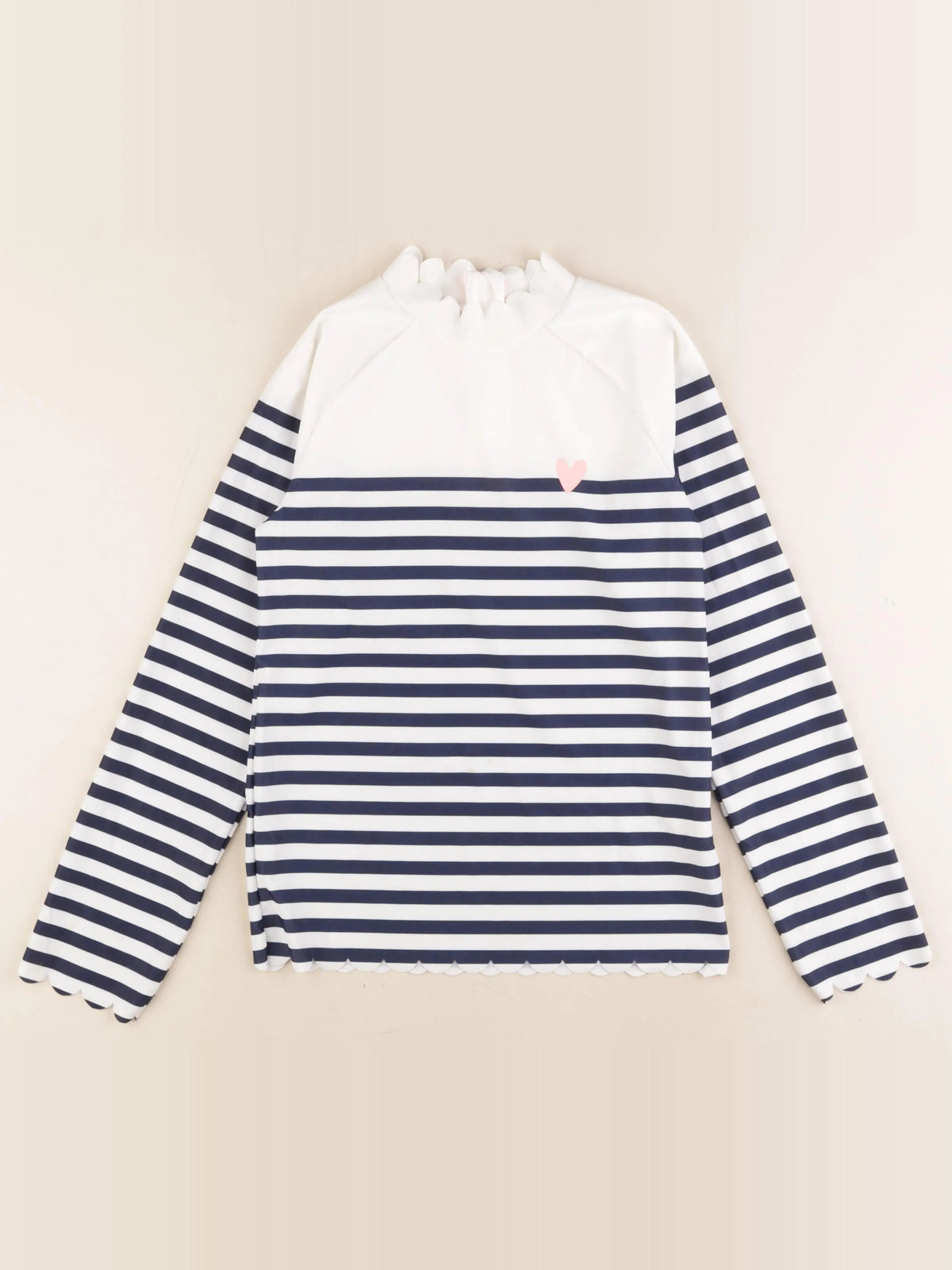 Vertbaudet - tee-shirt de bain bleu, blanc - 12 ans