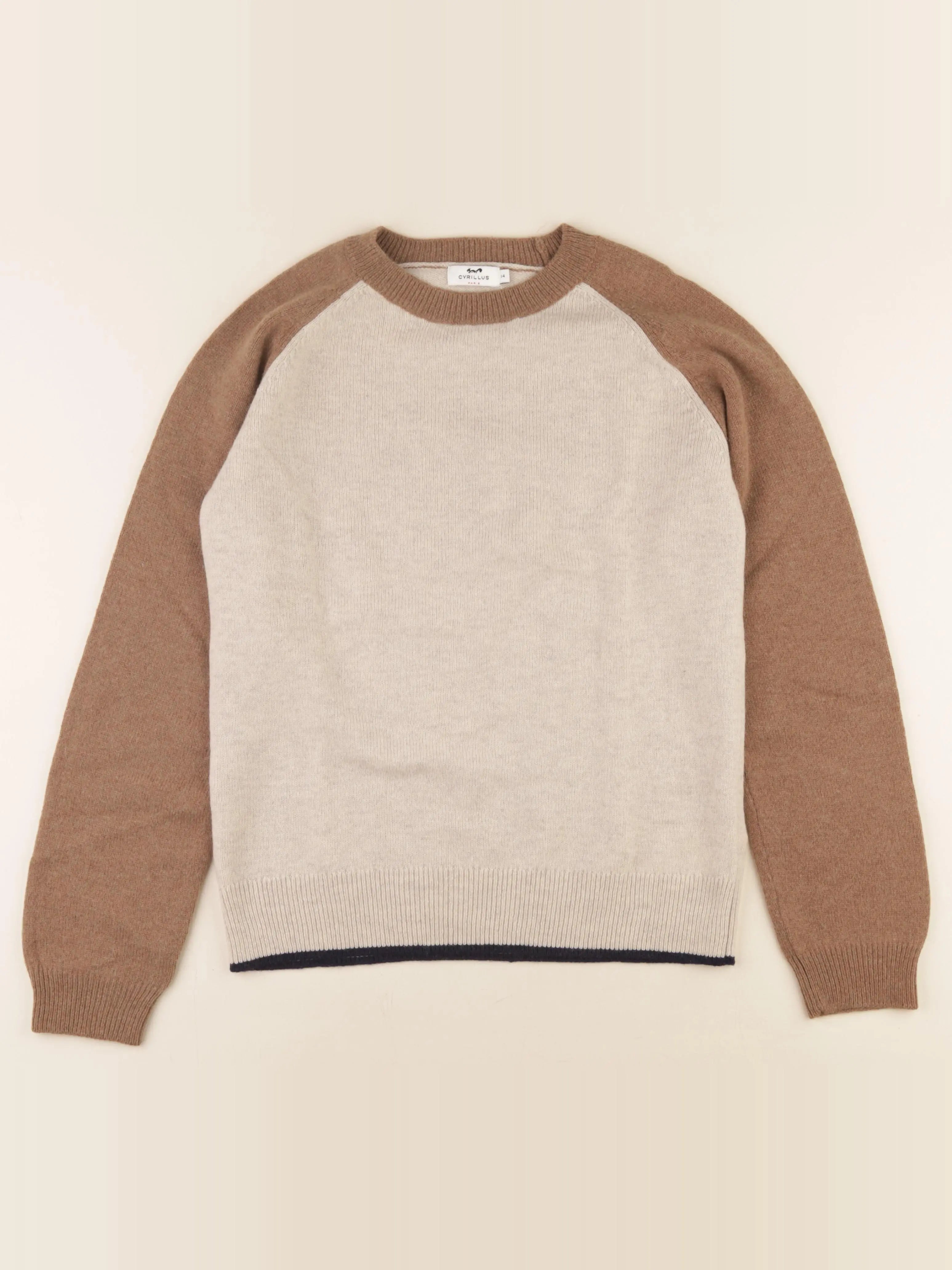 Cyrillus - pull marron - 12 ans