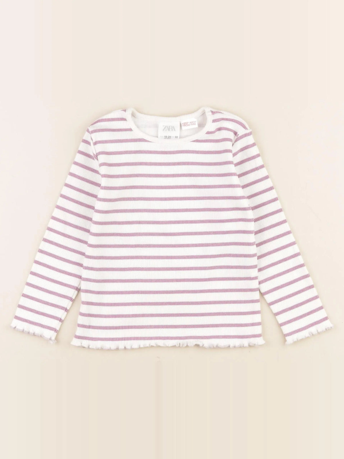 Zara - tee-shirt violet - 18/24 mois