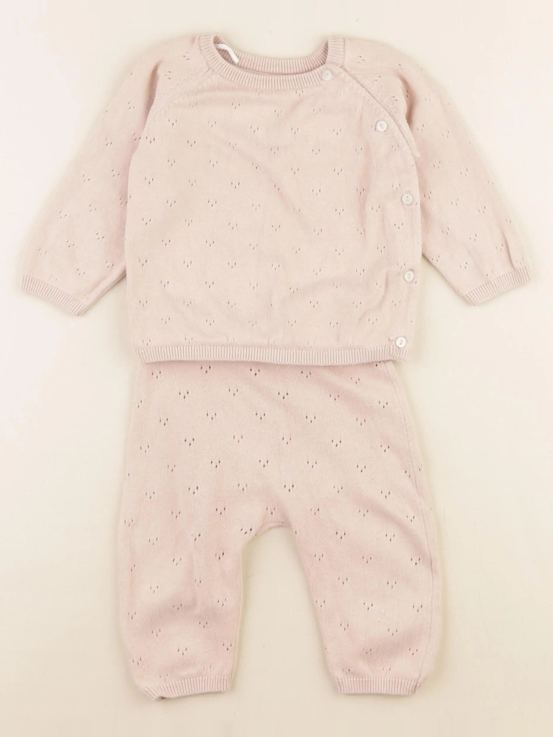 H&M - ensemble rose - 4/6 mois