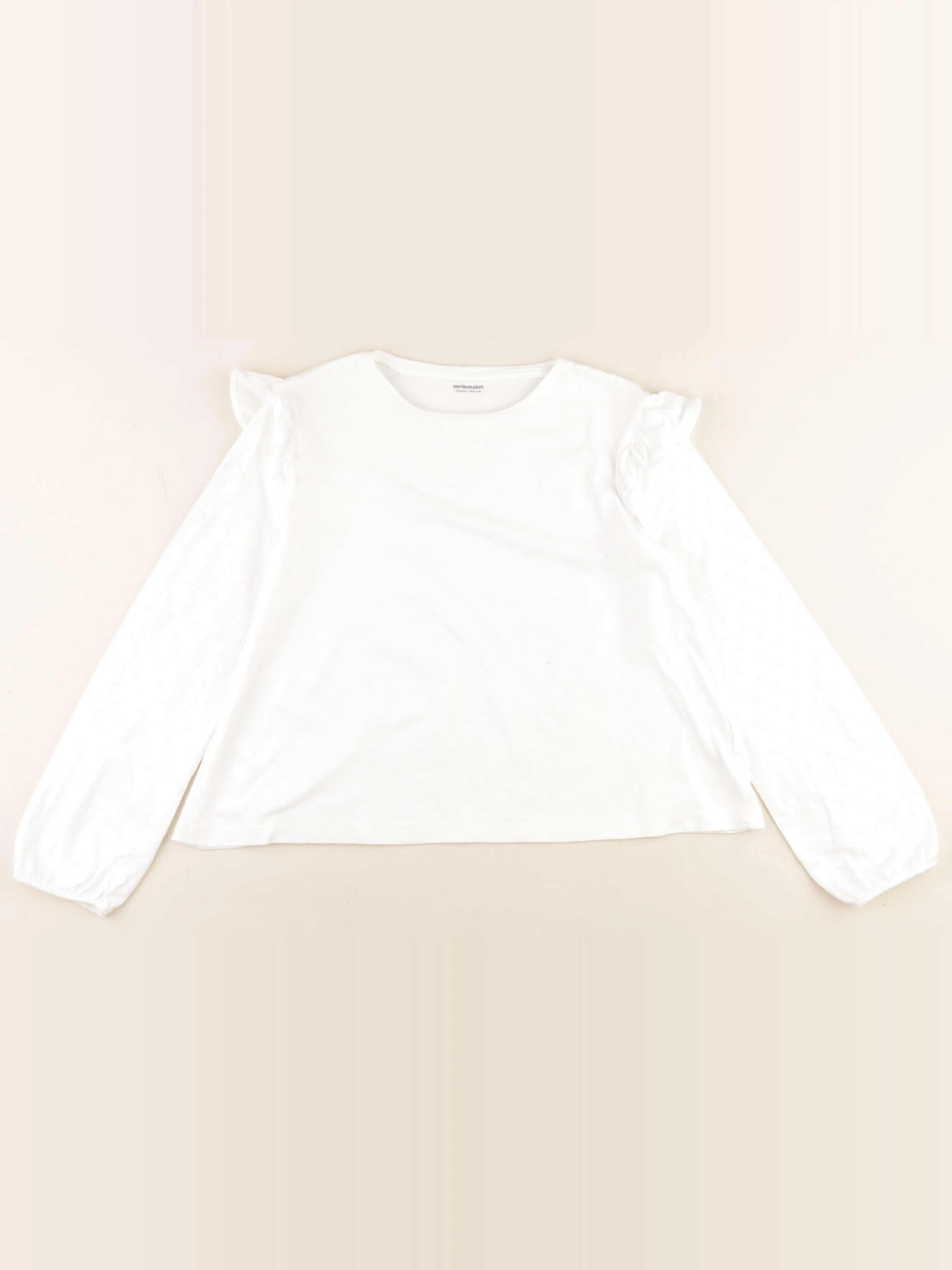 Vertbaudet - tee-shirt blanc - 12 ans