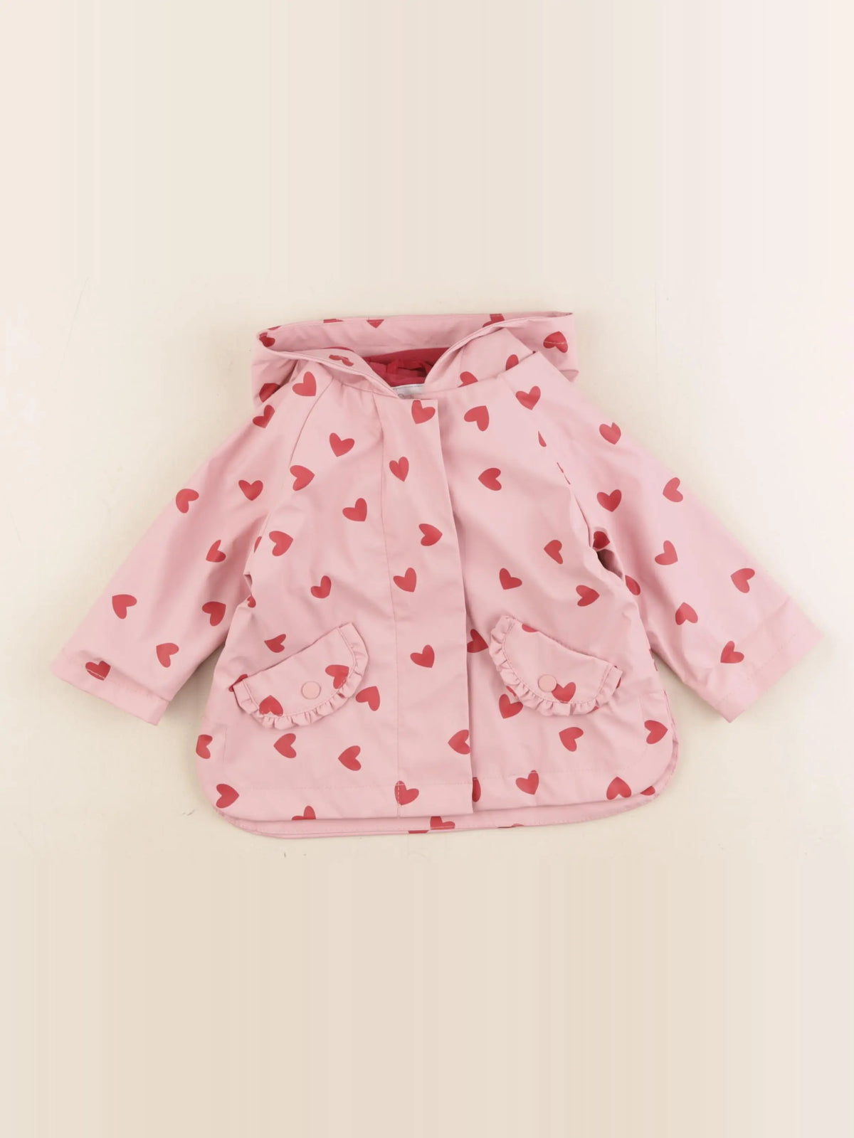 Vertbaudet - imperméable rose - 9 mois