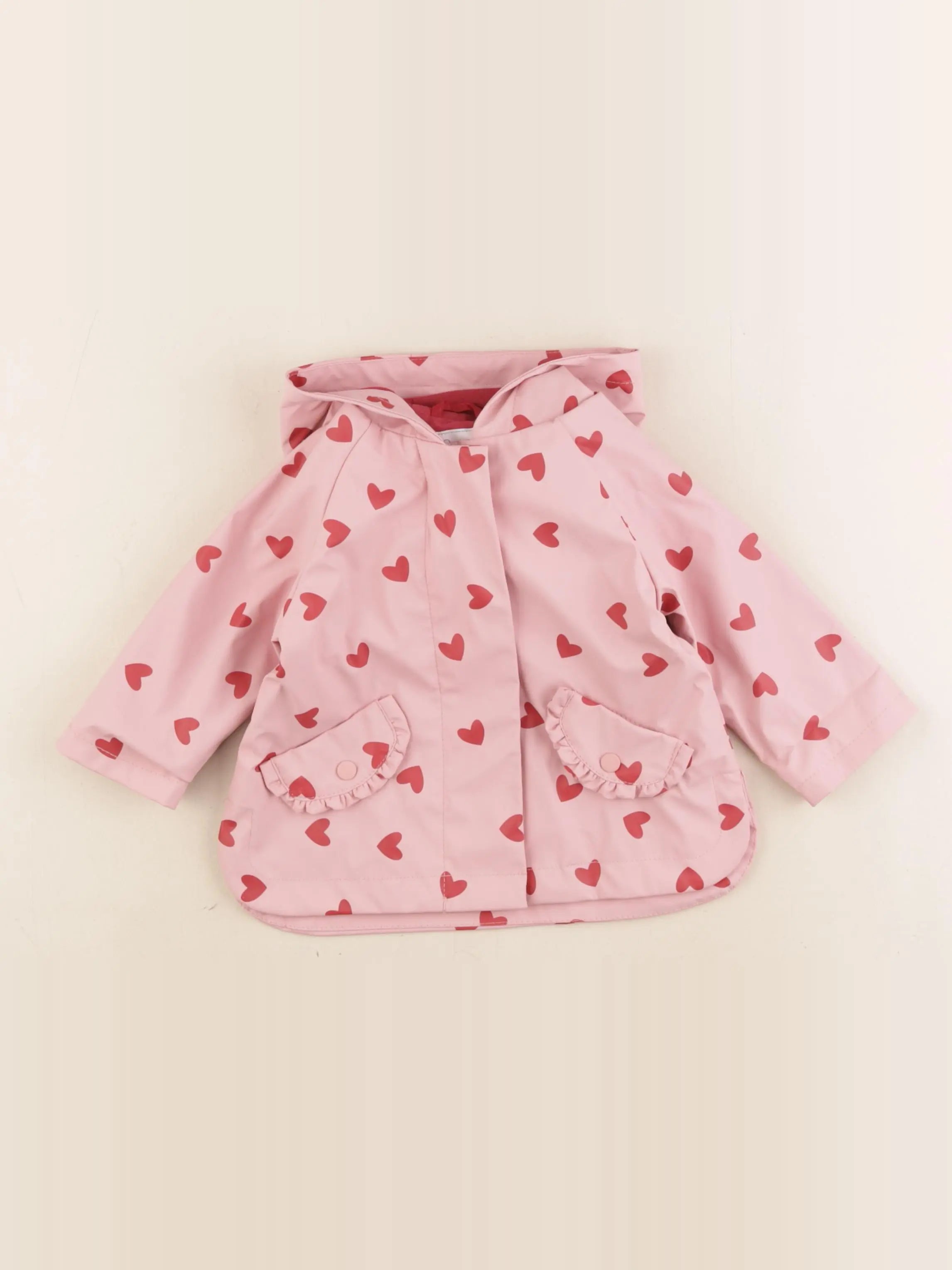 Vertbaudet - imperméable rose - 9 mois