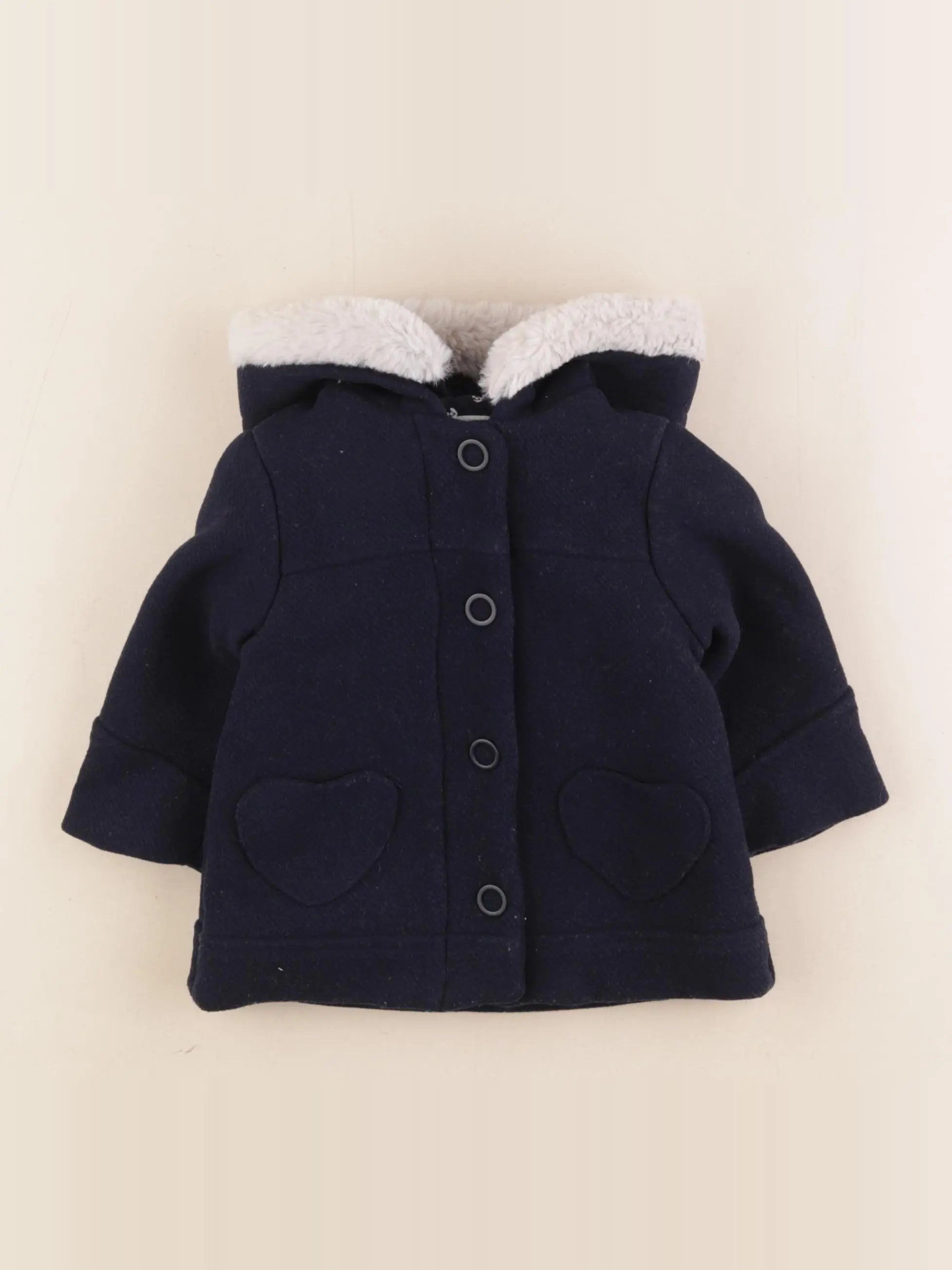 Vertbaudet - parka bleu - 9 mois