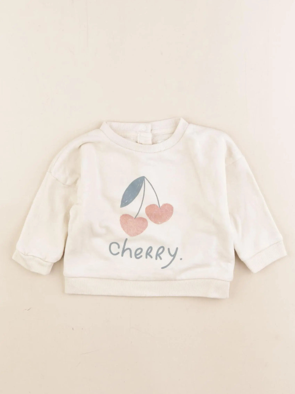Vertbaudet - sweat beige - 6 mois