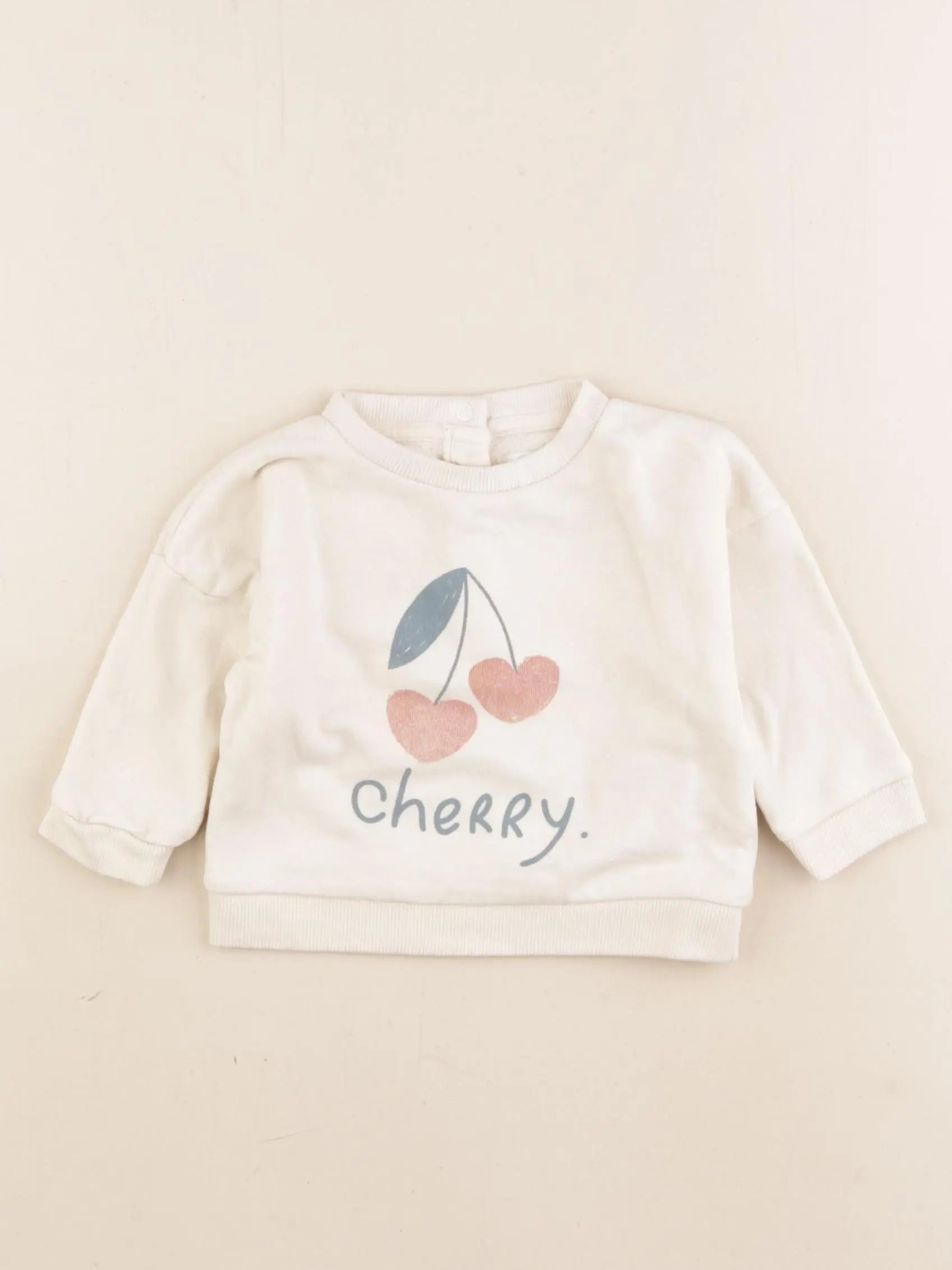 Vertbaudet - sweat beige - 6 mois