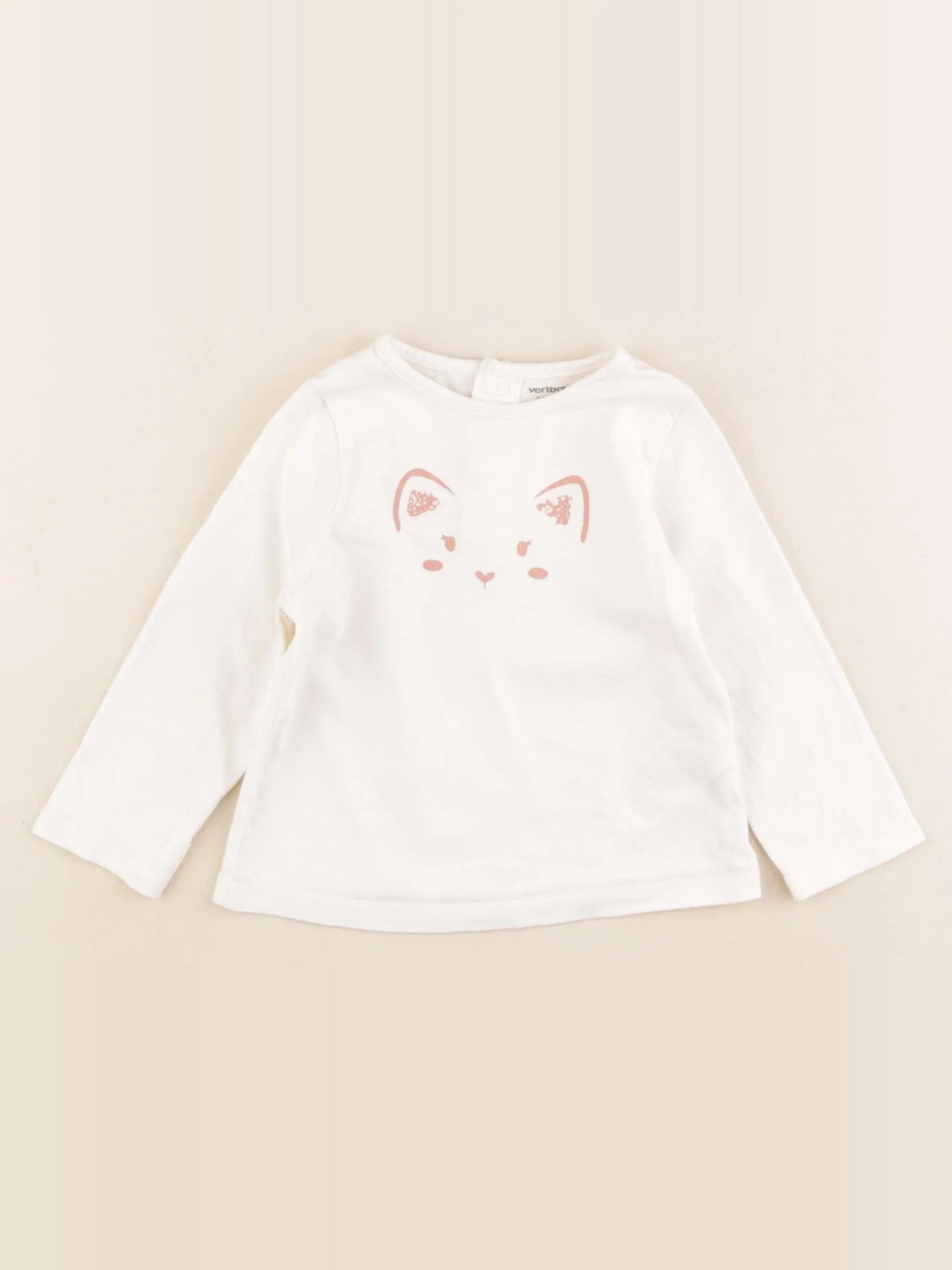Vertbaudet - tee-shirt blanc - 9 mois