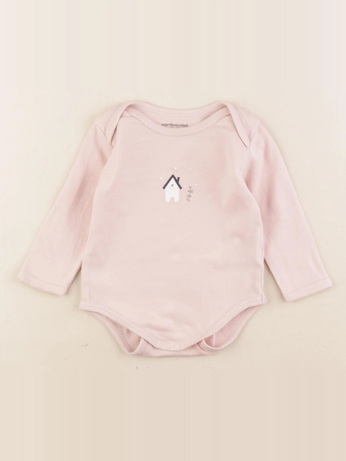 Vertbaudet - body rose - 9 mois
