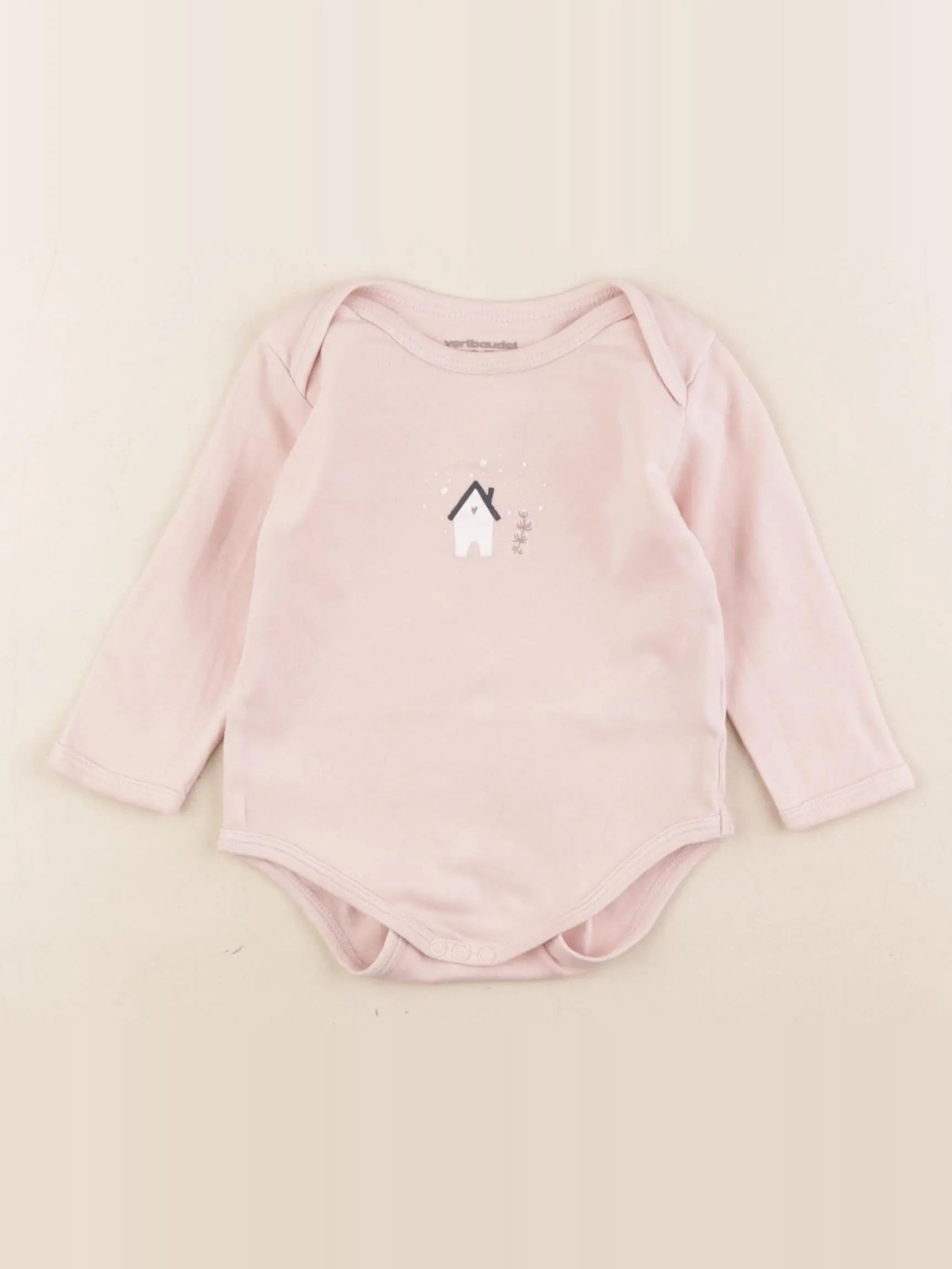 Vertbaudet - body rose - 9 mois