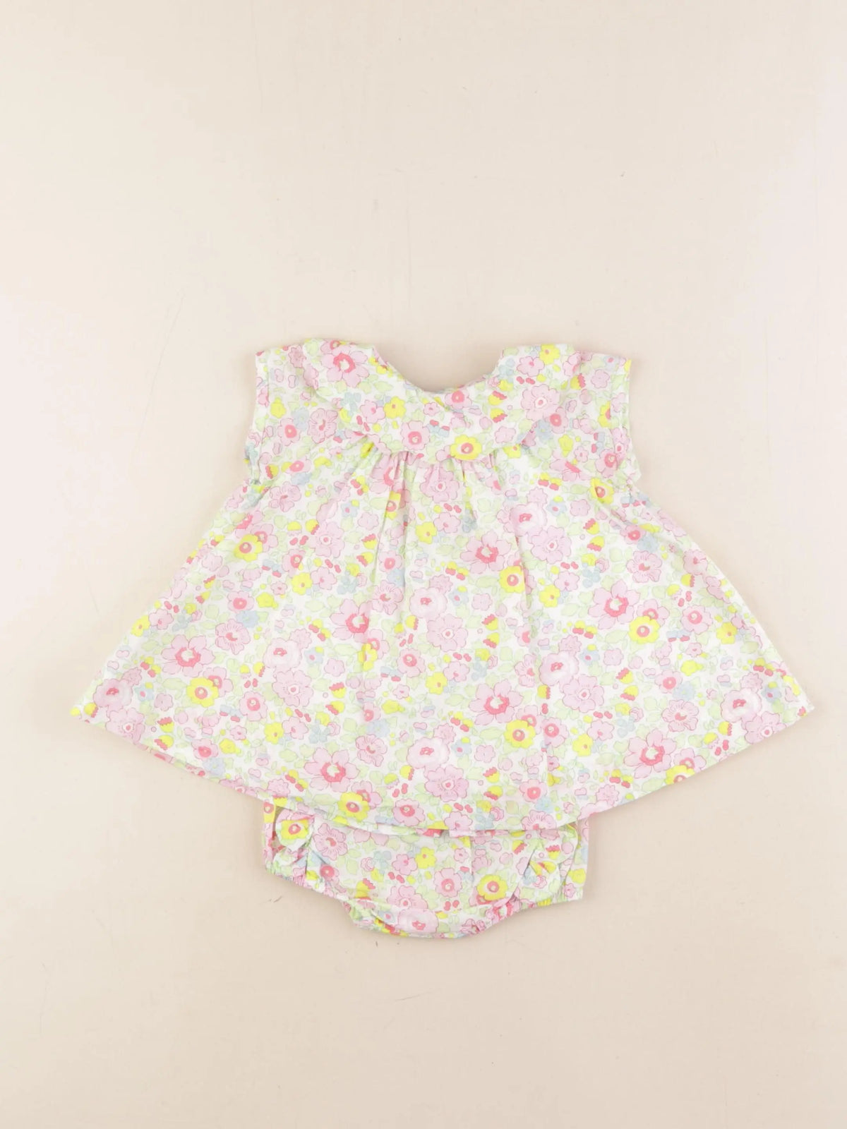 Jacadi - robe liberty vert, multicolore - 3 mois