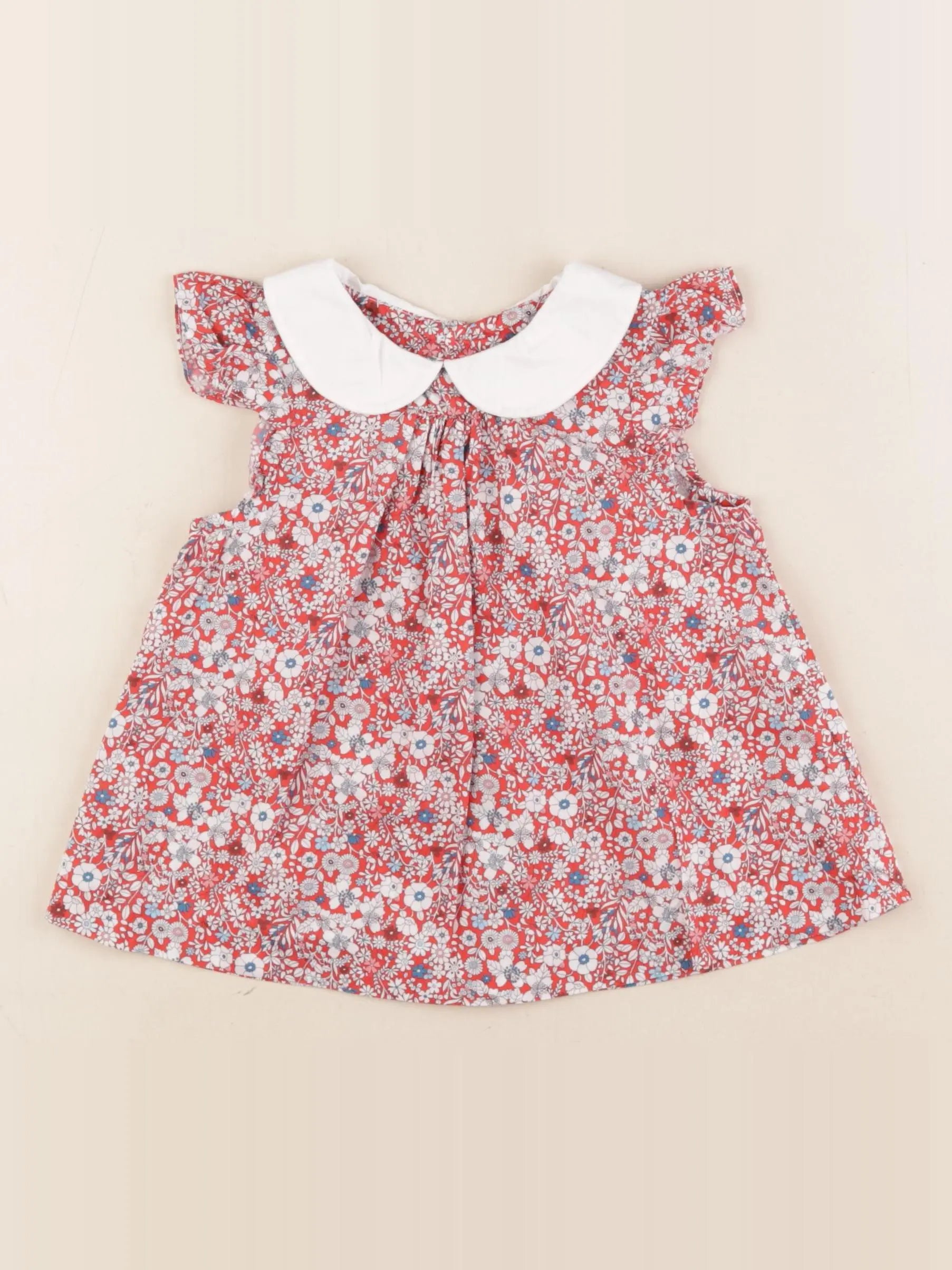 Jacadi - blouse liberty rouge - 36 mois