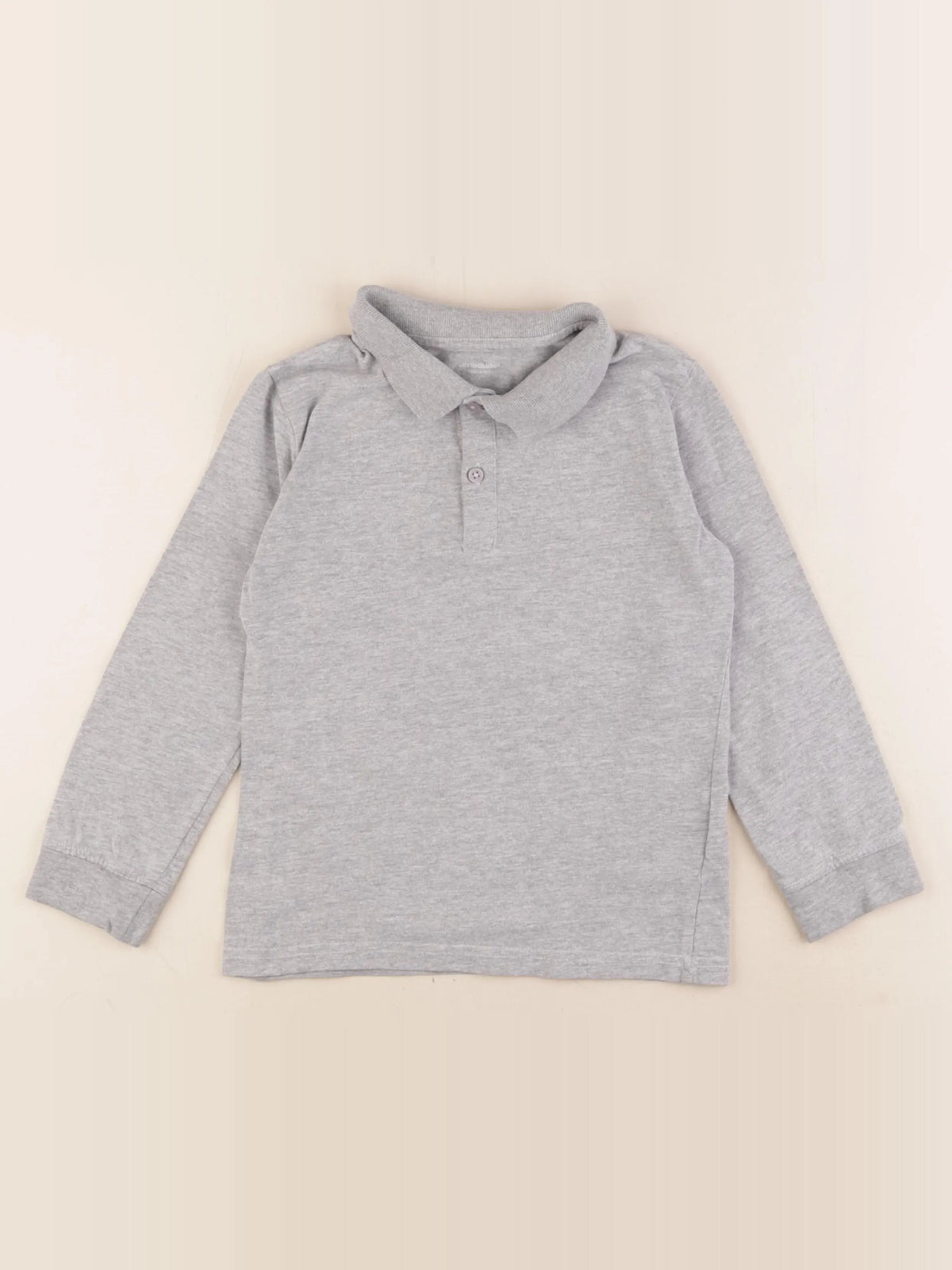 Vertbaudet - polo gris - 8 ans