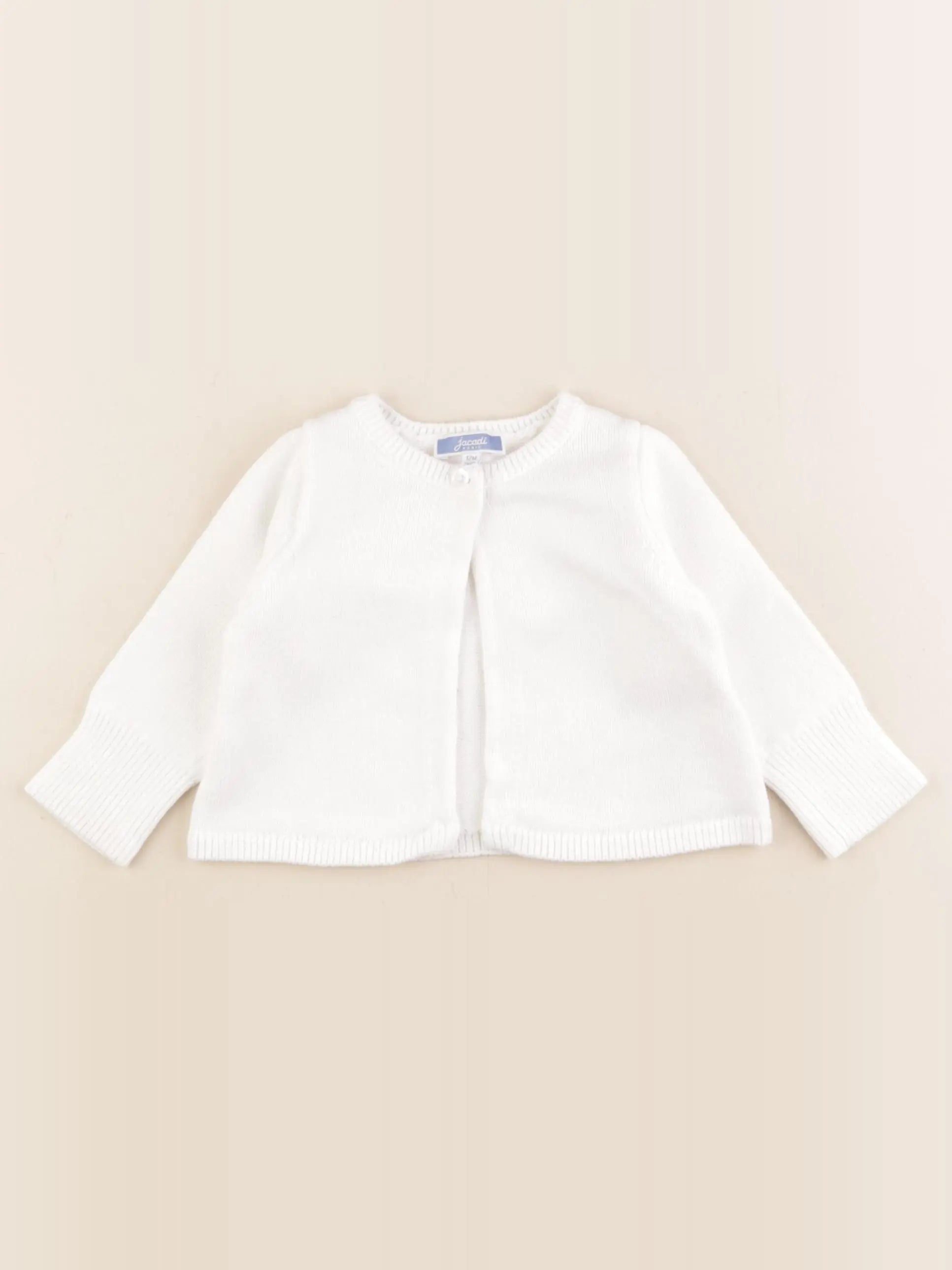 Jacadi - gilet blanc - 12 mois