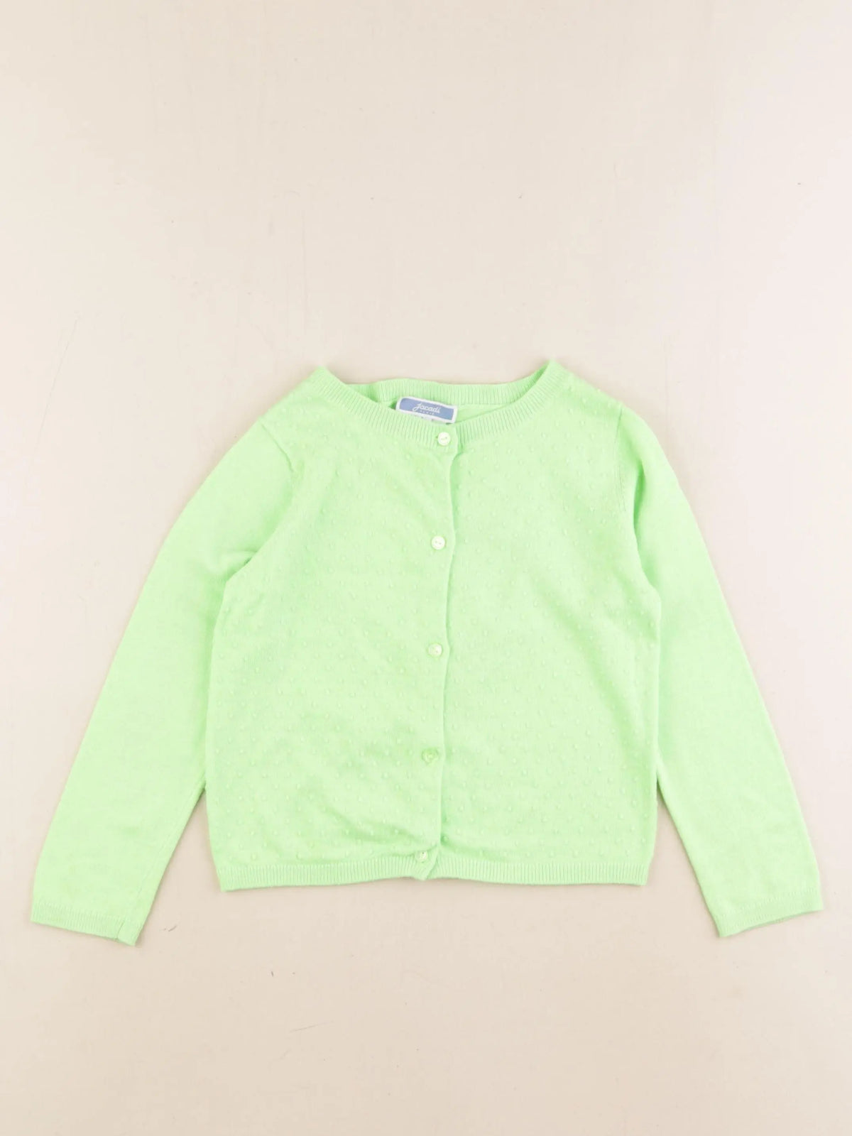 Jacadi - gilet vert fluo - 4 ans