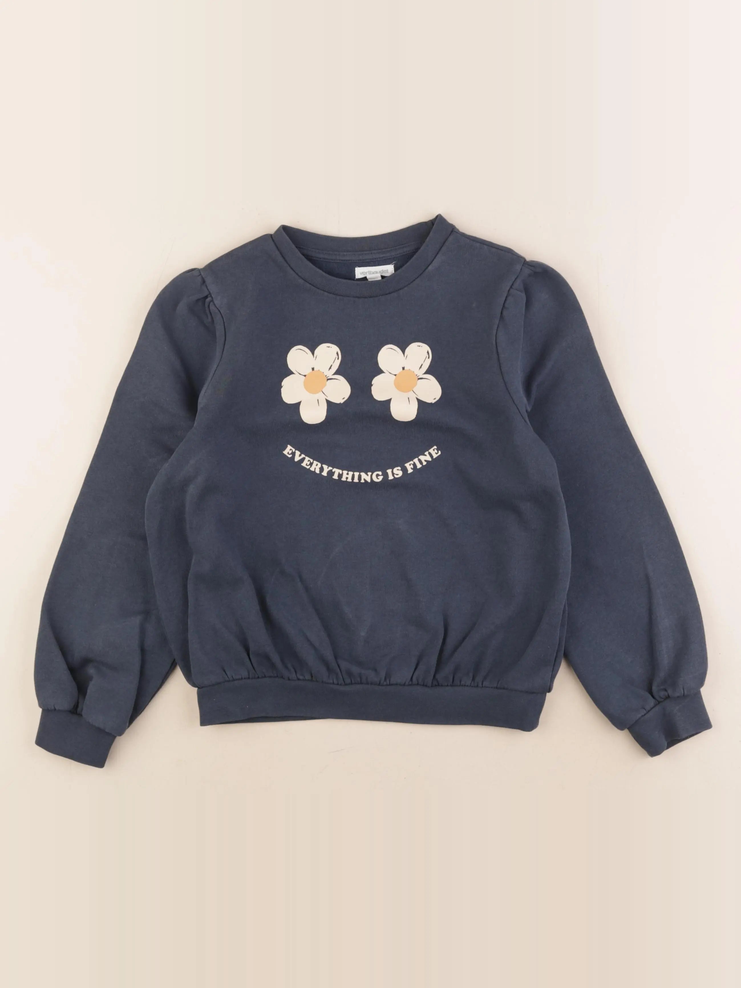 Vertbaudet - sweat bleu - 9 ans