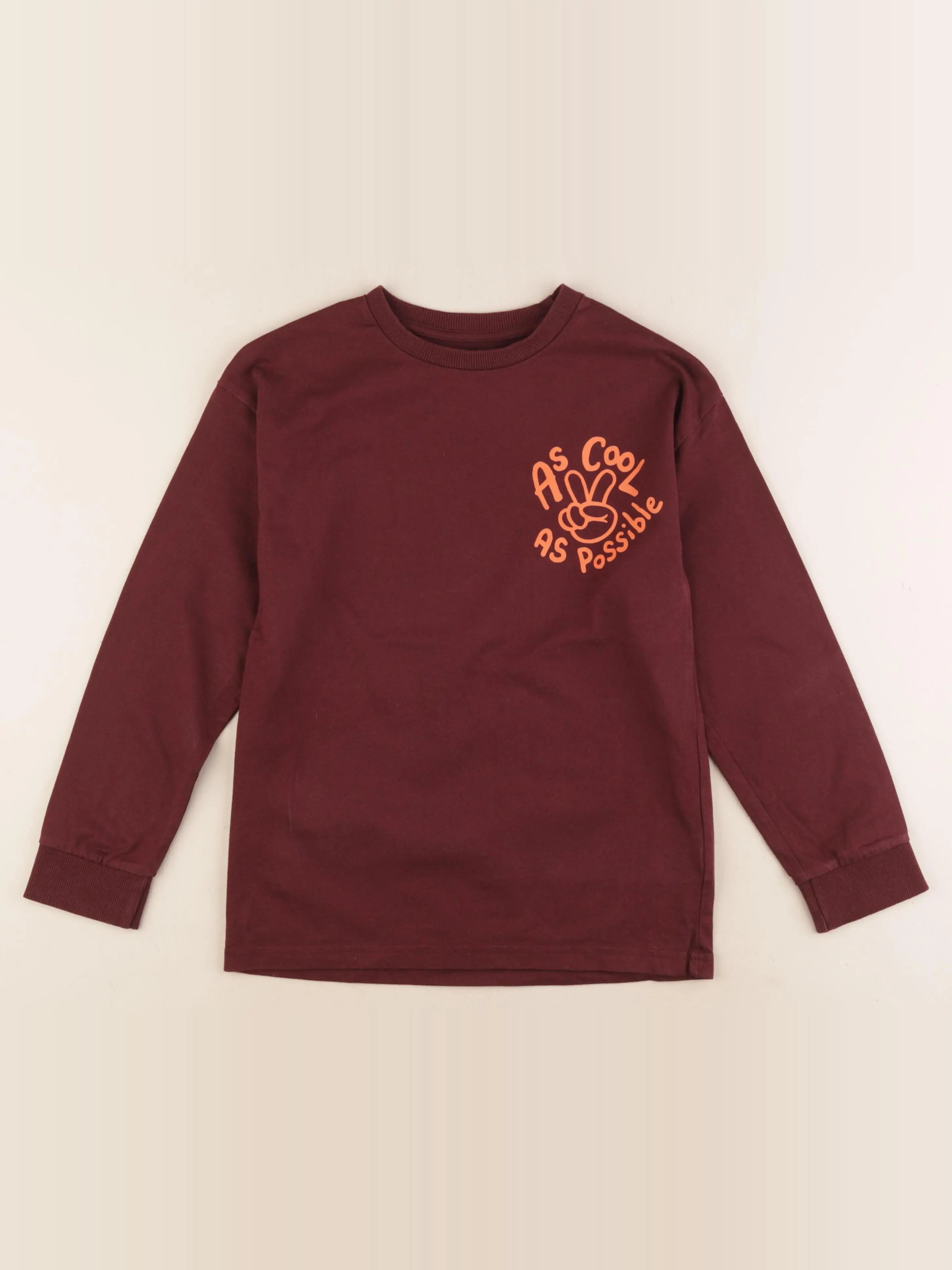 Vertbaudet - tee-shirt rouge - 10 ans