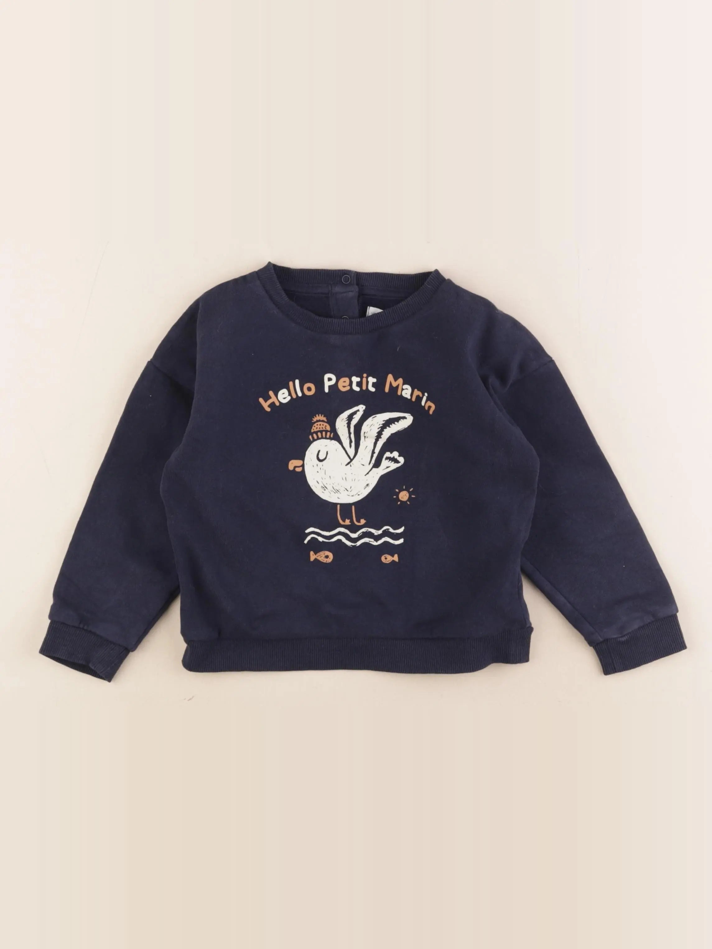 Vertbaudet - sweat bleu - 36 mois