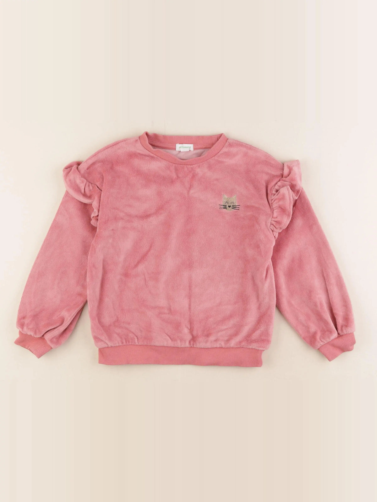 Vertbaudet - sweat rose - 6 ans