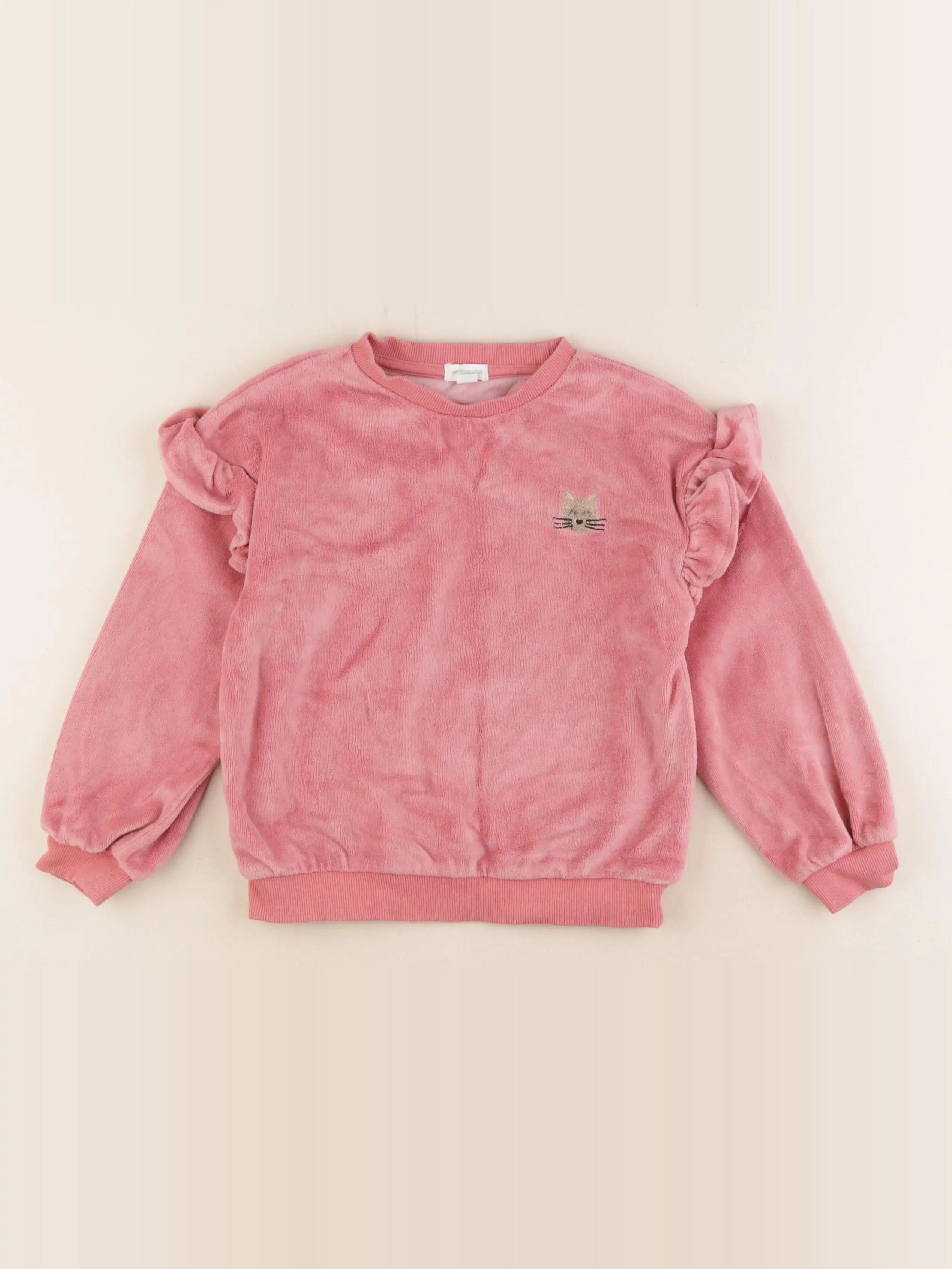 Vertbaudet - sweat rose - 6 ans