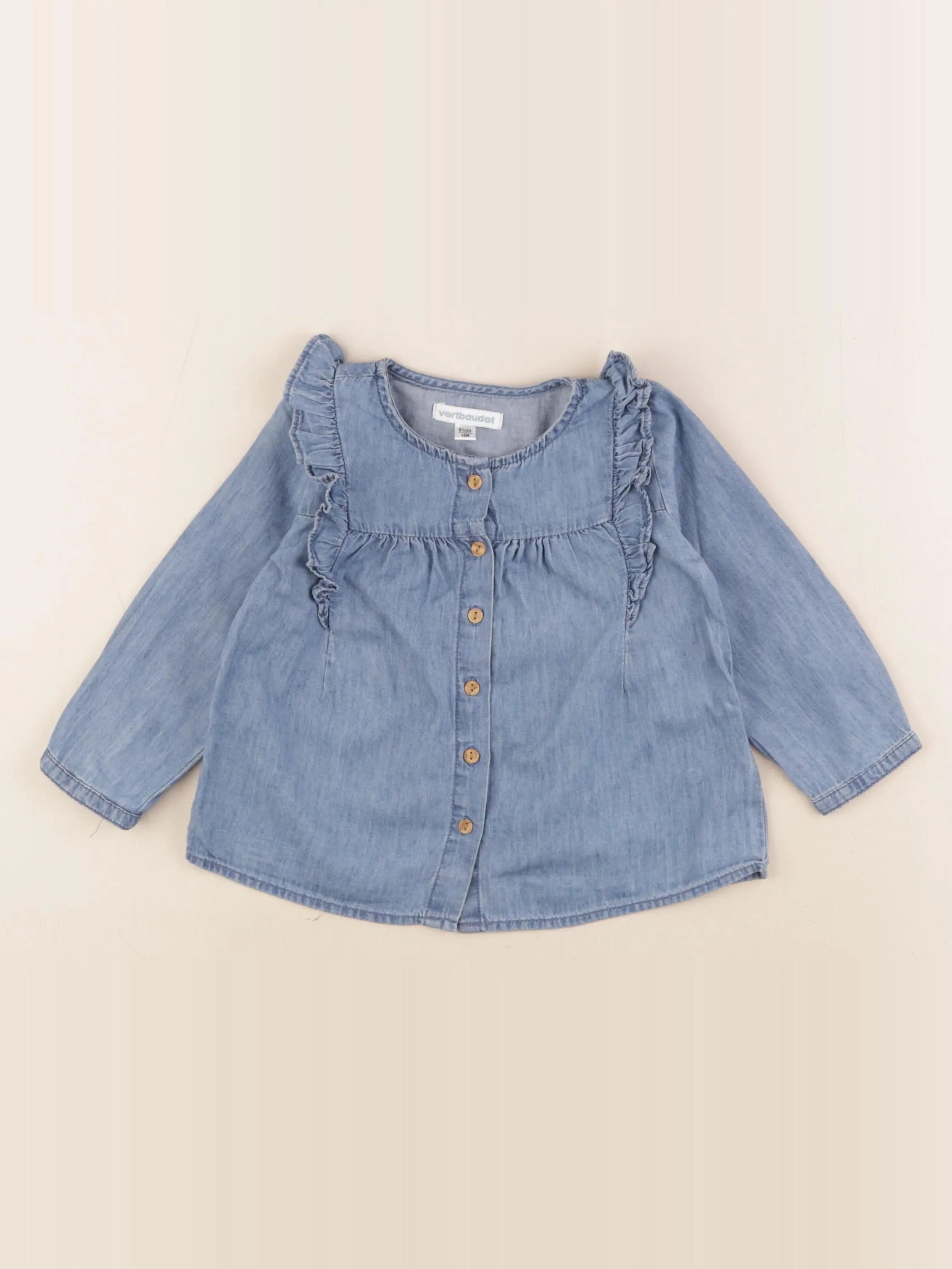 Vertbaudet - blouse bleu - 18 mois