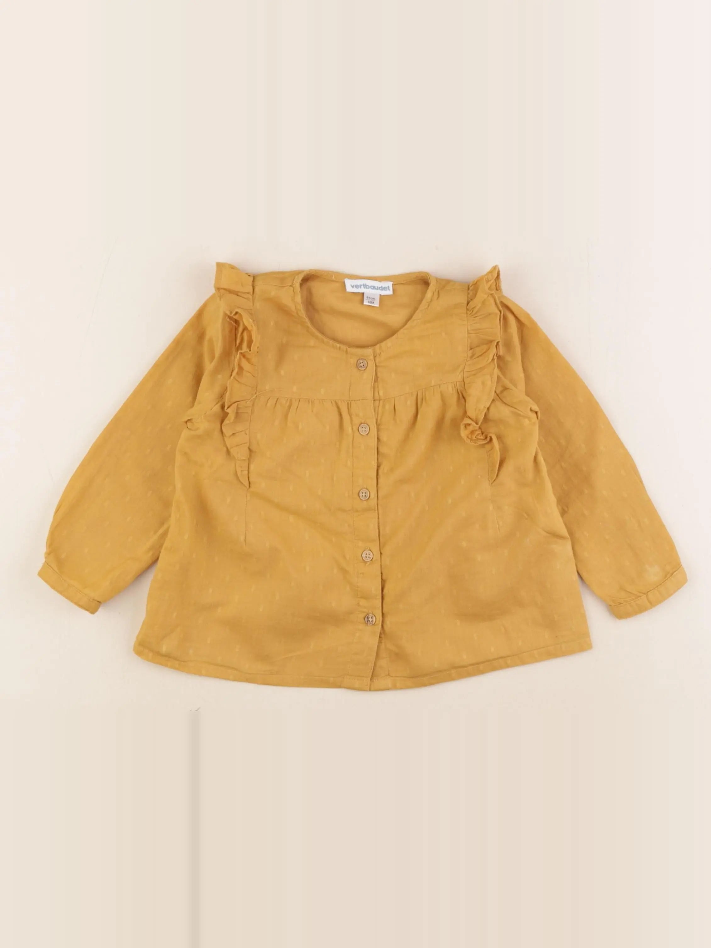 Vertbaudet - blouse jaune - 18 mois