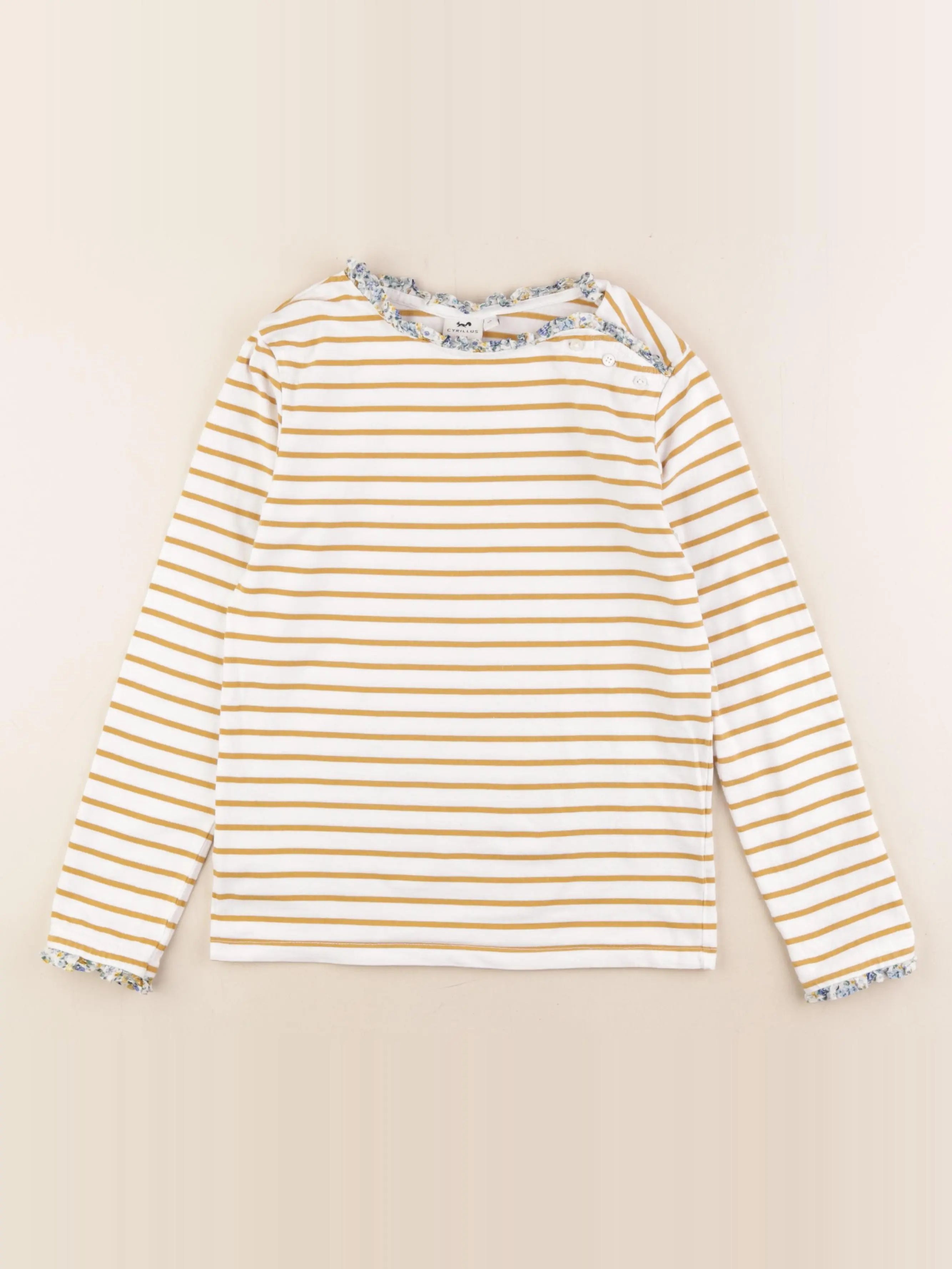 Cyrillus - tee-shirt jaune - 10 ans