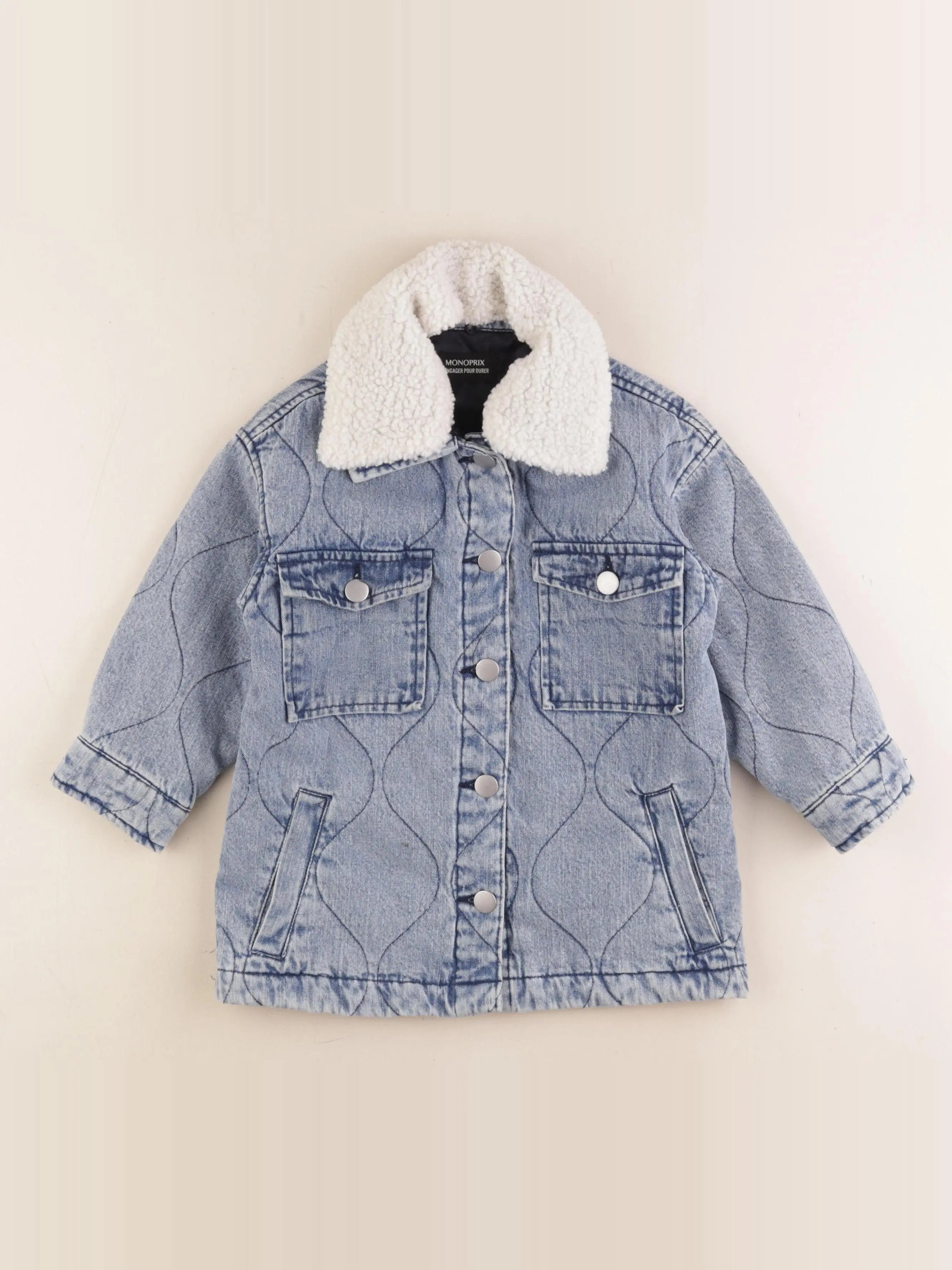 Monoprix - veste bleu - 4 ans