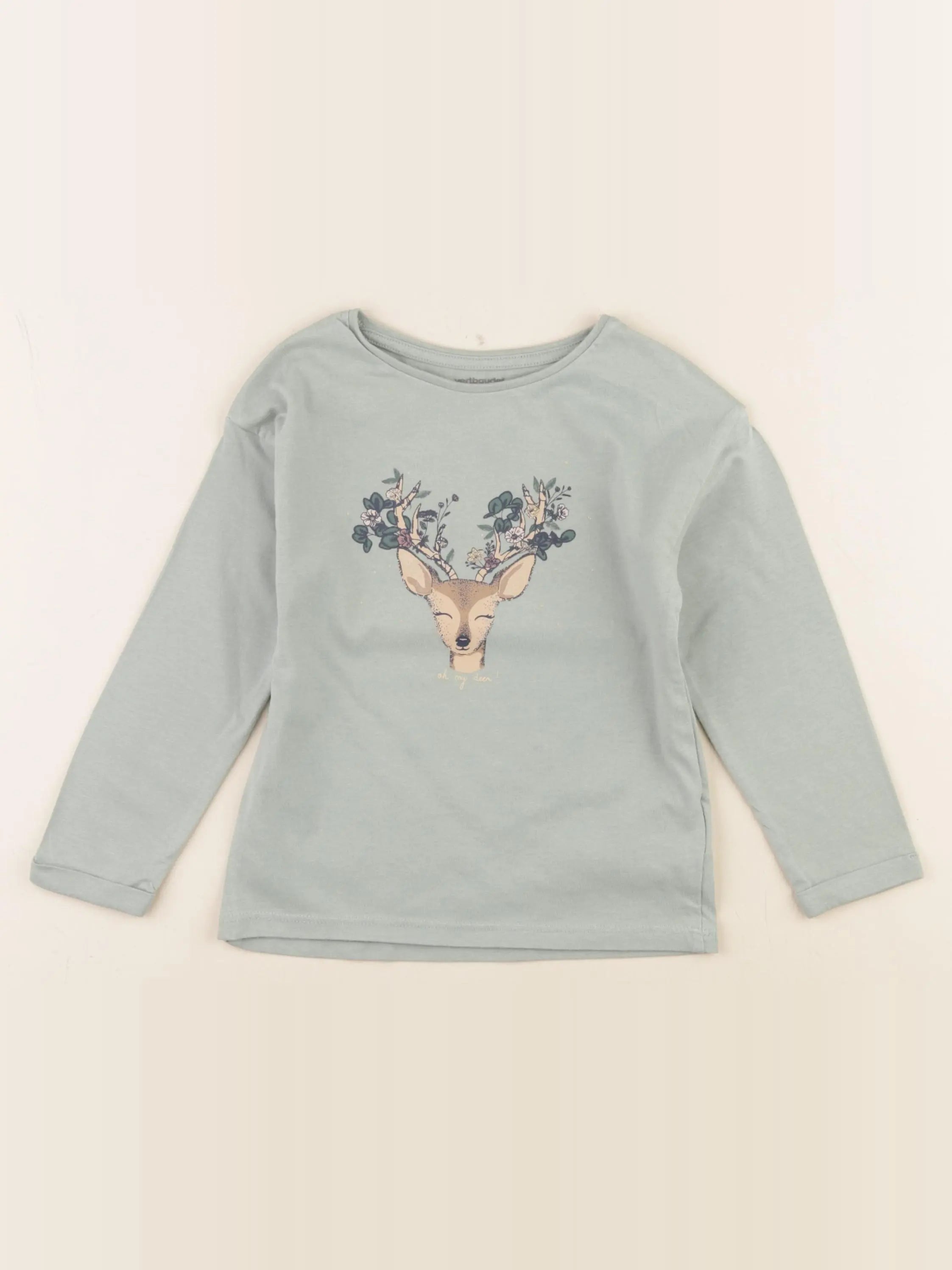 Vertbaudet - tee-shirt vert - 4 ans