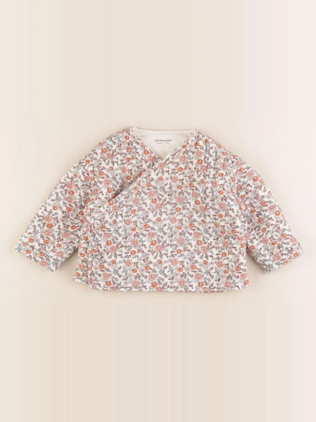 Vertbaudet - sweat beige - 9 mois