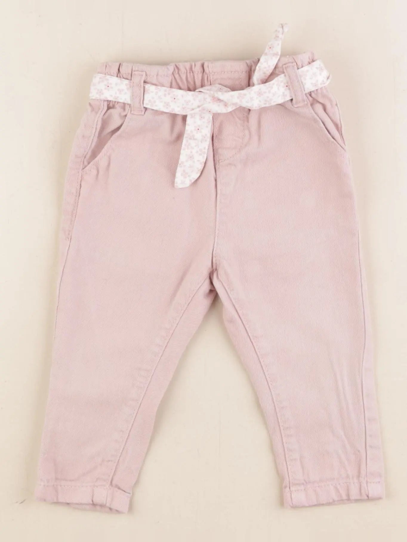 Vertbaudet - pantalon rose - 9 mois