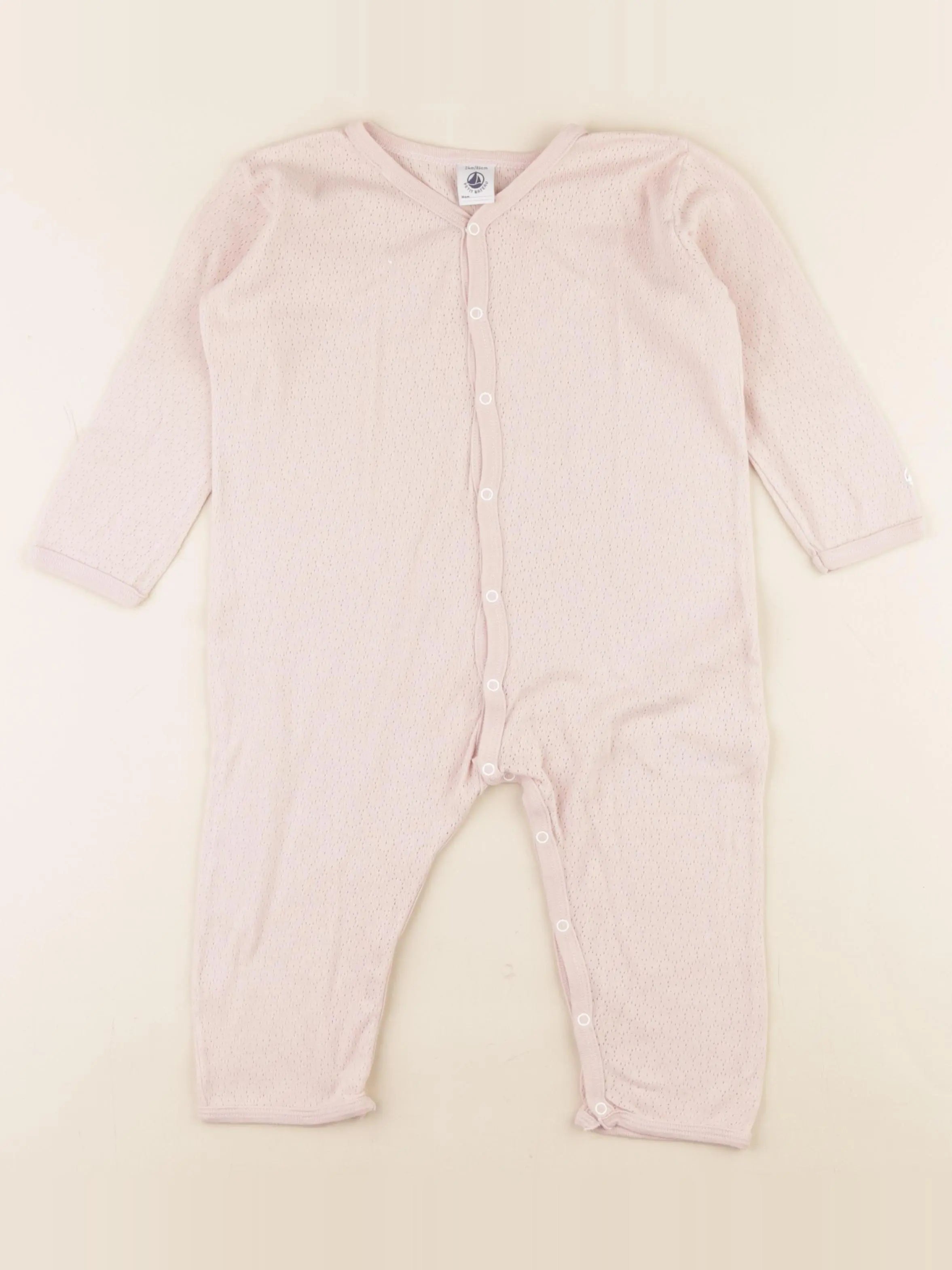 Petit Bateau - pyjama coton rose - 24 mois