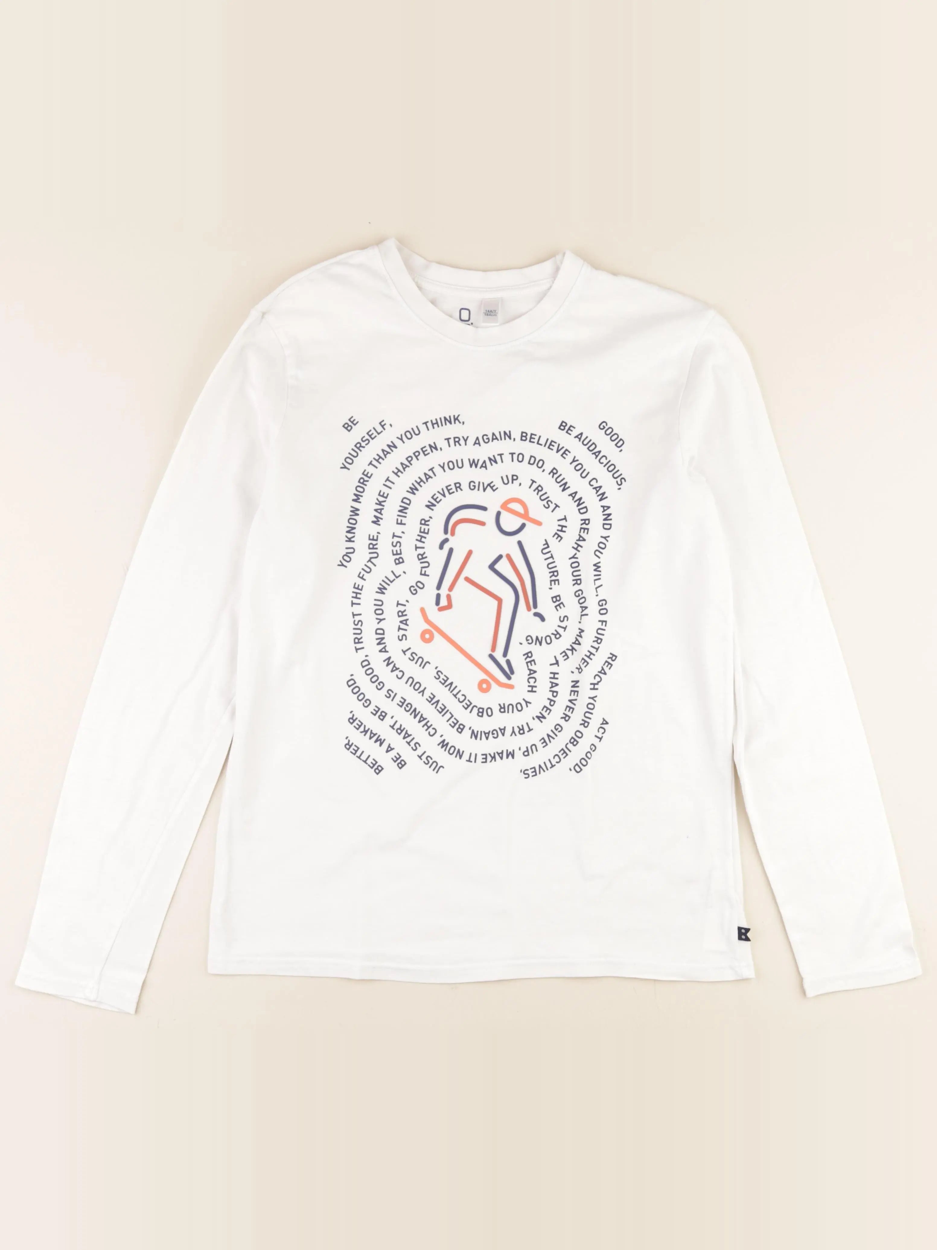 Okaidi - tee-shirt blanc - 14 ans