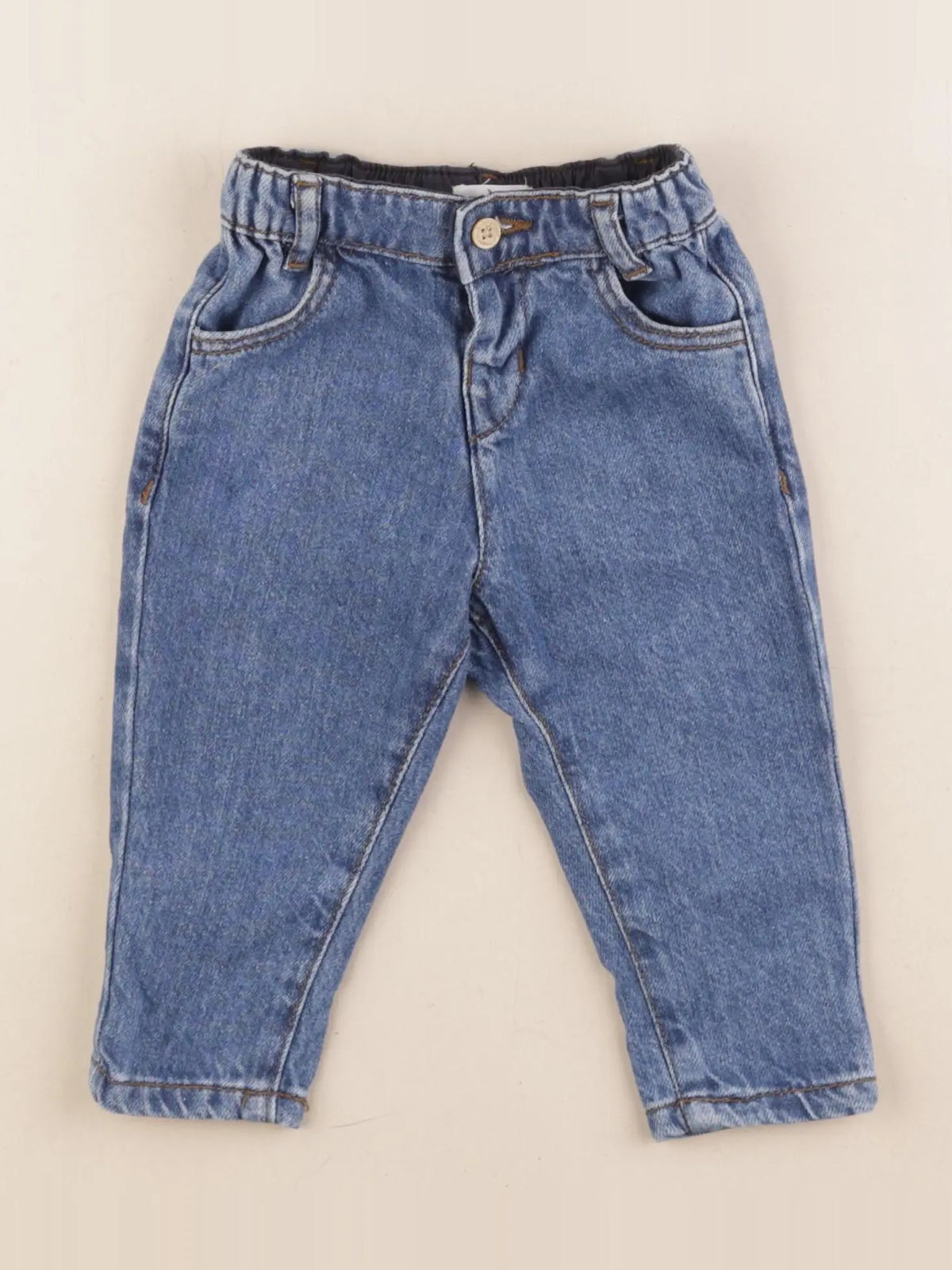 Vertbaudet - pantalon bleu - 6 mois
