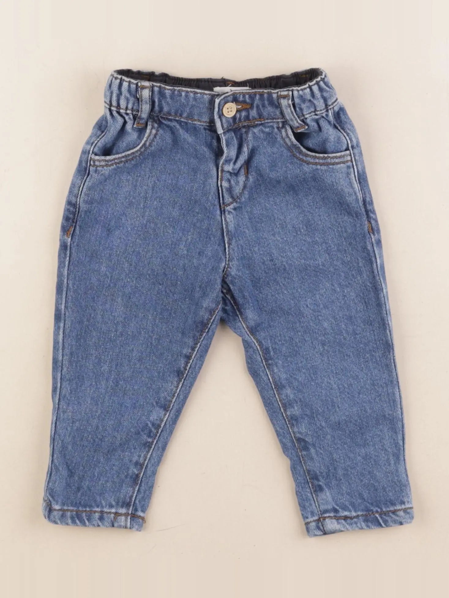 Vertbaudet - pantalon bleu - 6 mois