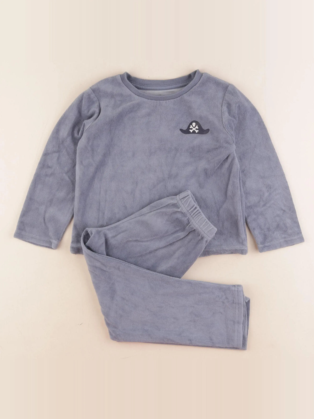 Vertbaudet - pyjama velours bleu - 4 ans