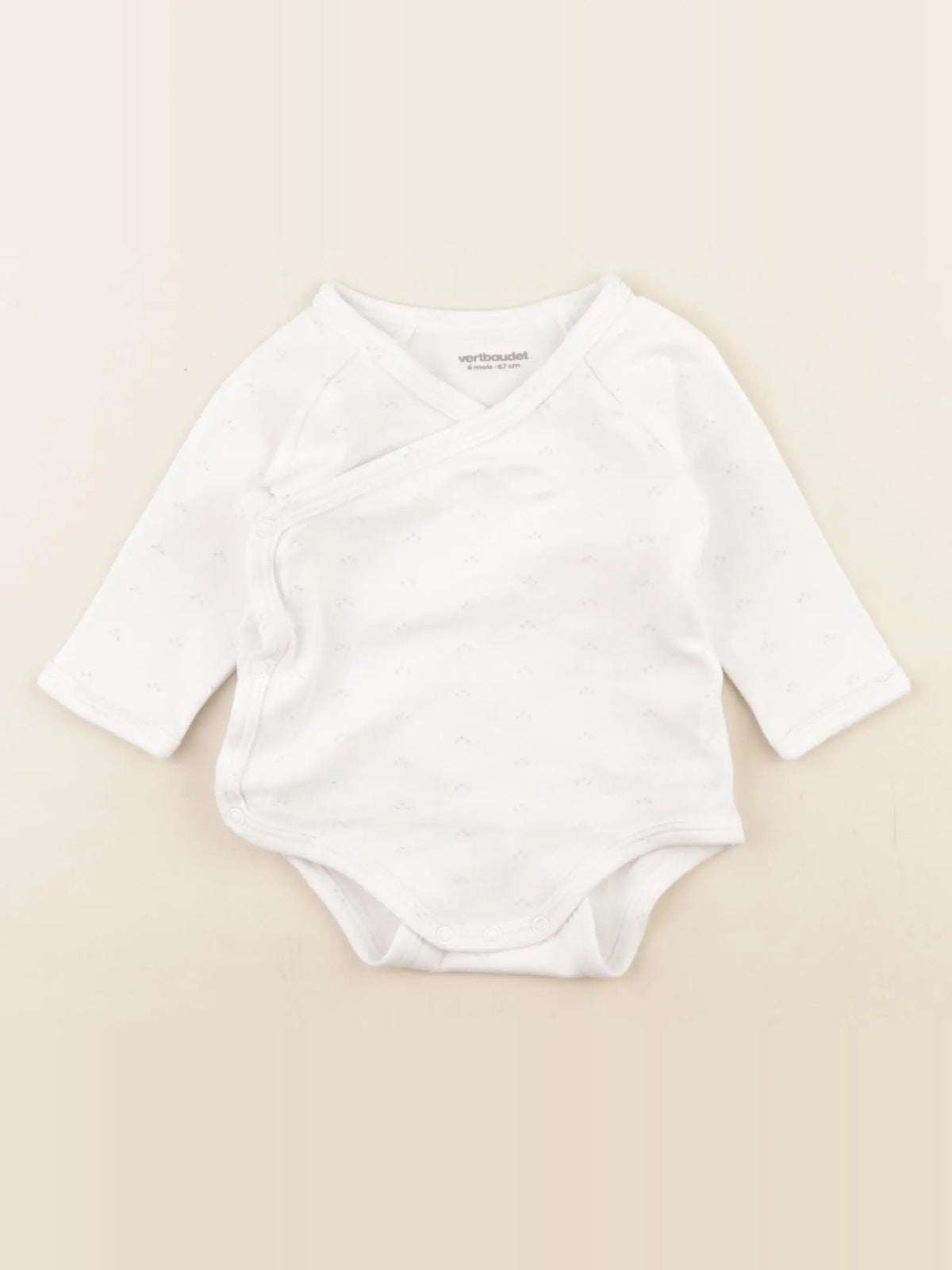 Vertbaudet - body blanc - 6 mois