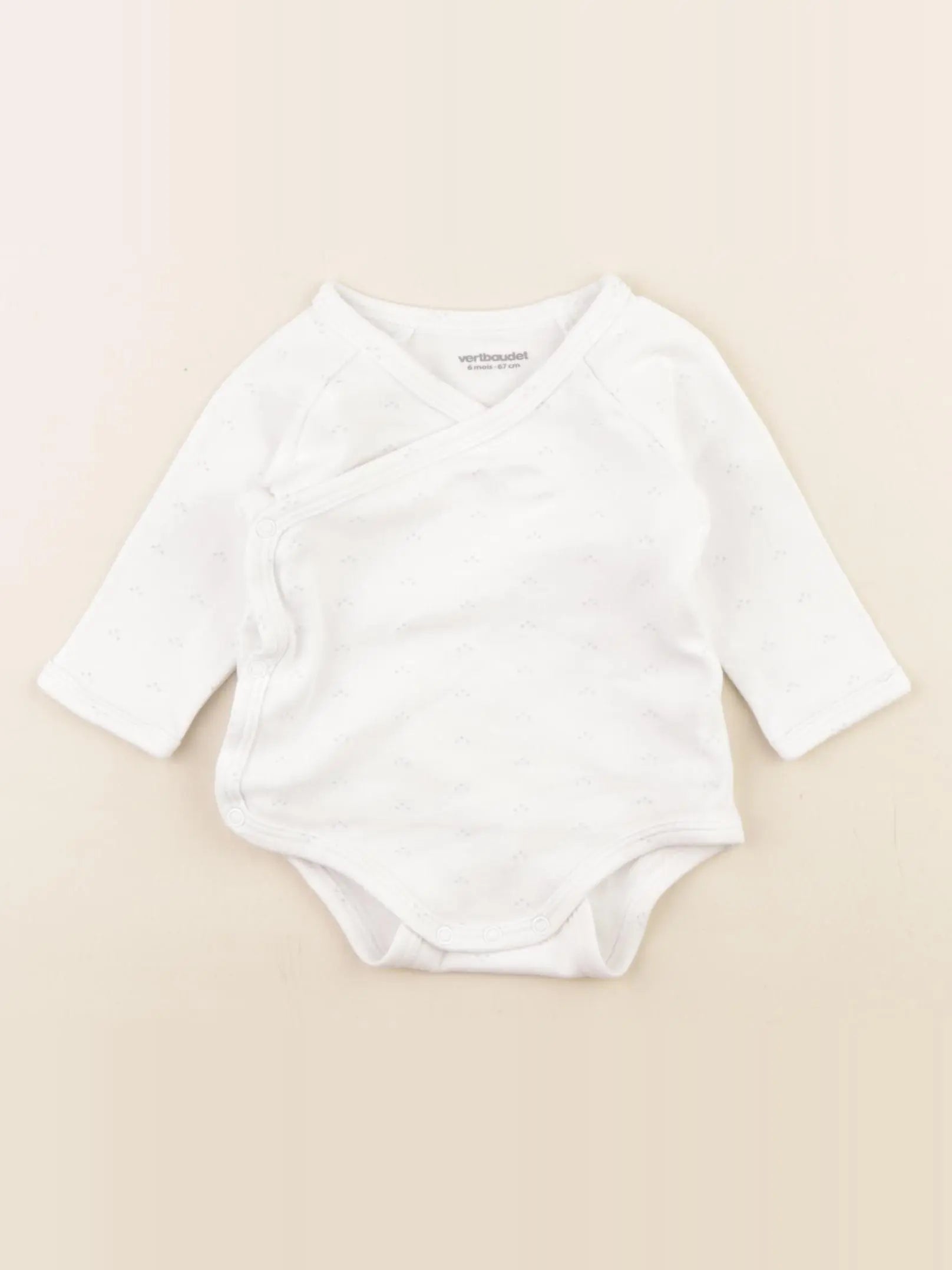 Vertbaudet - body blanc - 6 mois