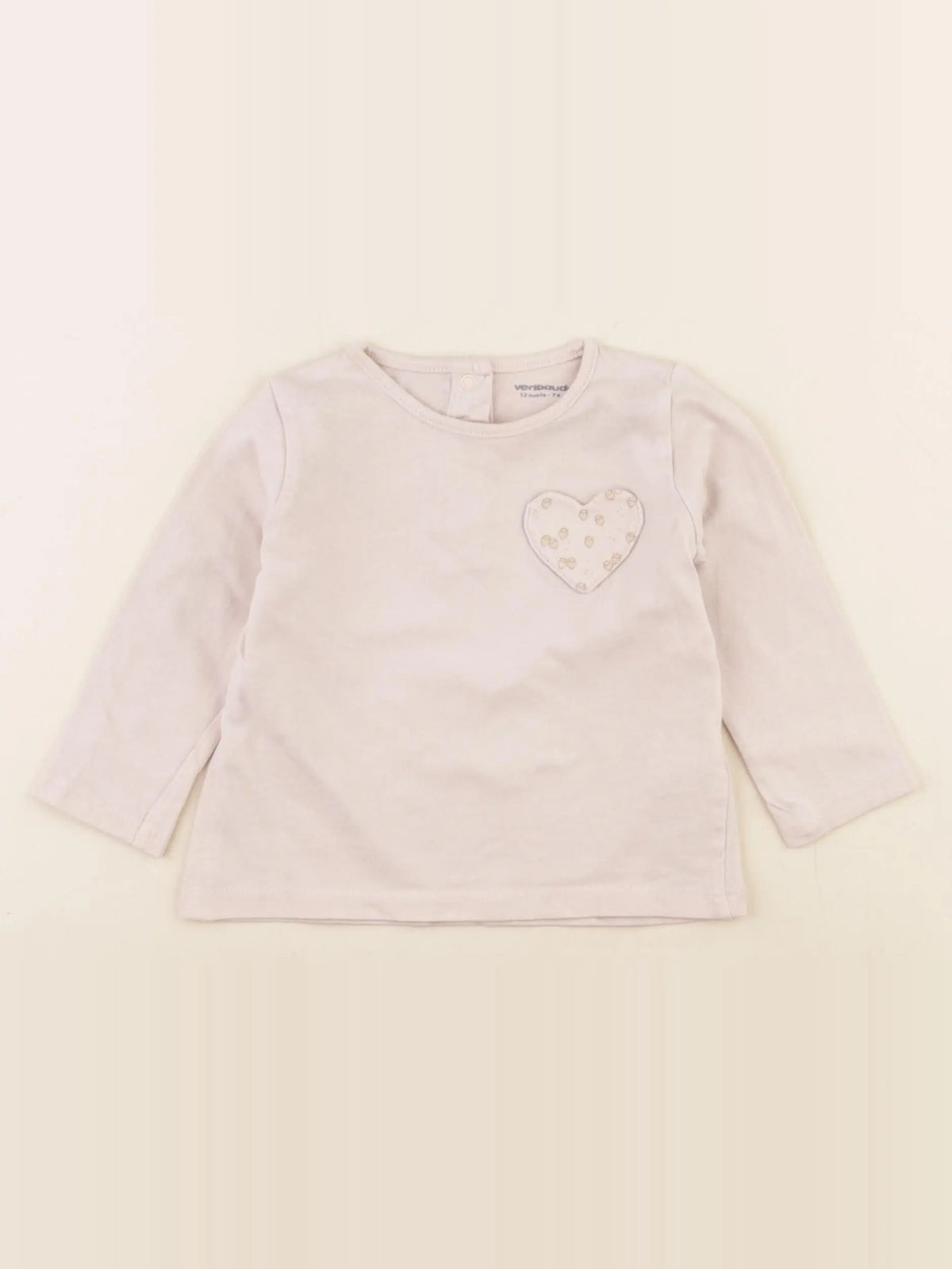 Vertbaudet - tee-shirt rose - 12 mois