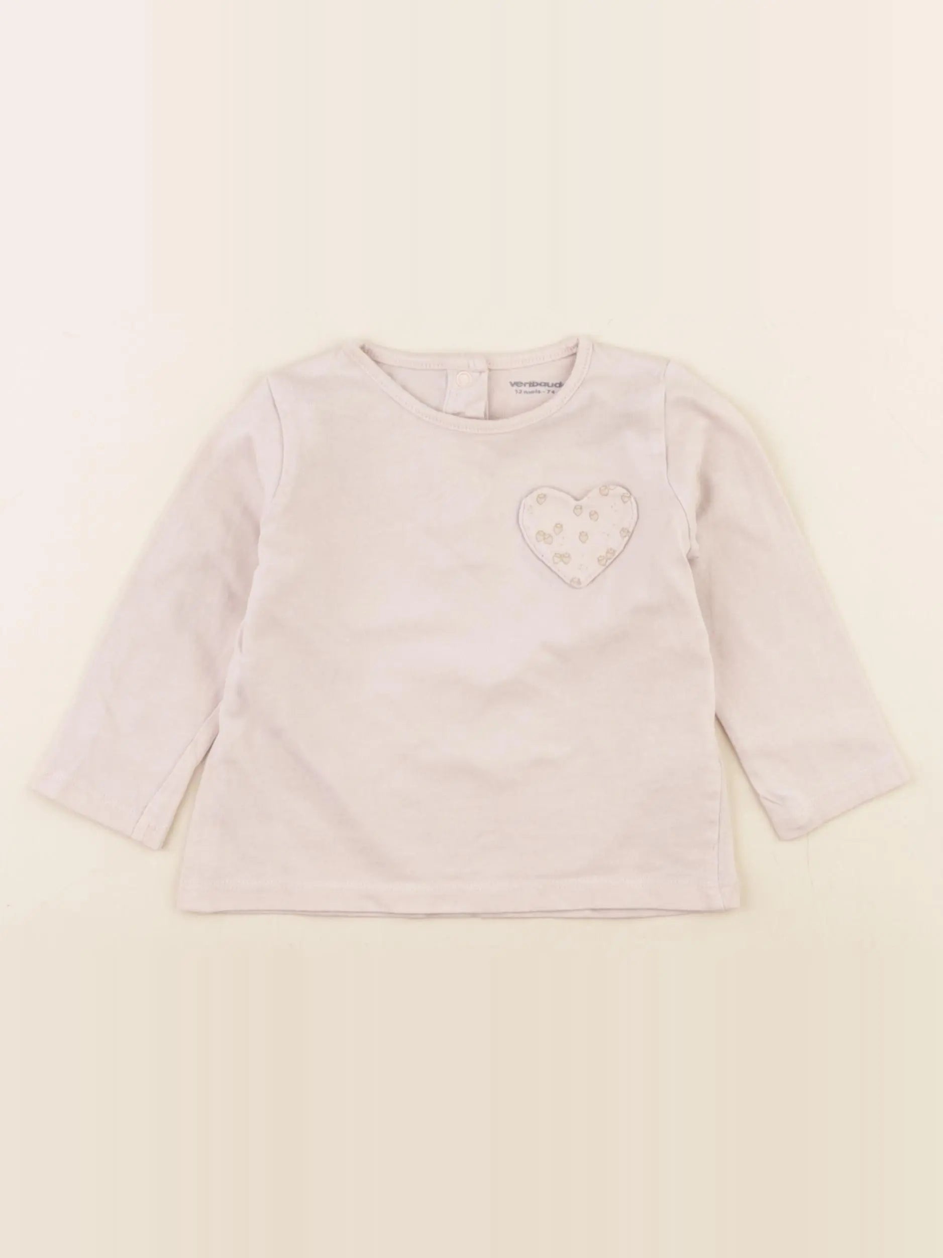 Vertbaudet - tee-shirt rose - 12 mois
