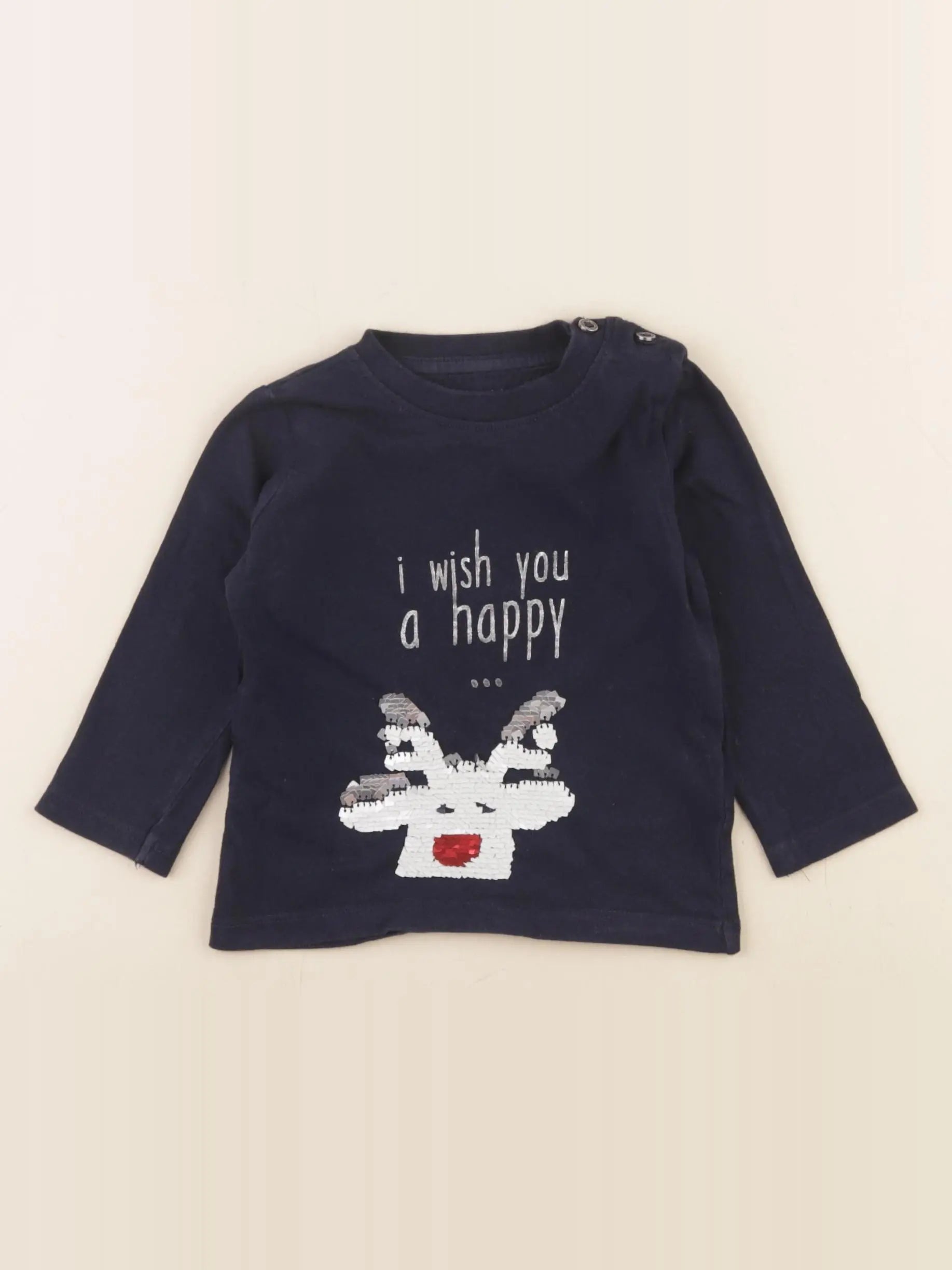 Vertbaudet - tee-shirt bleu - 9 mois