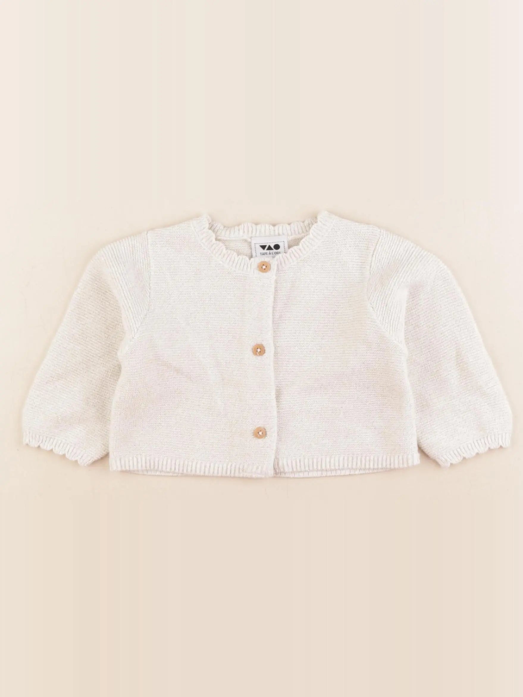 Tape à l'oeil - gilet beige, or - 6 mois