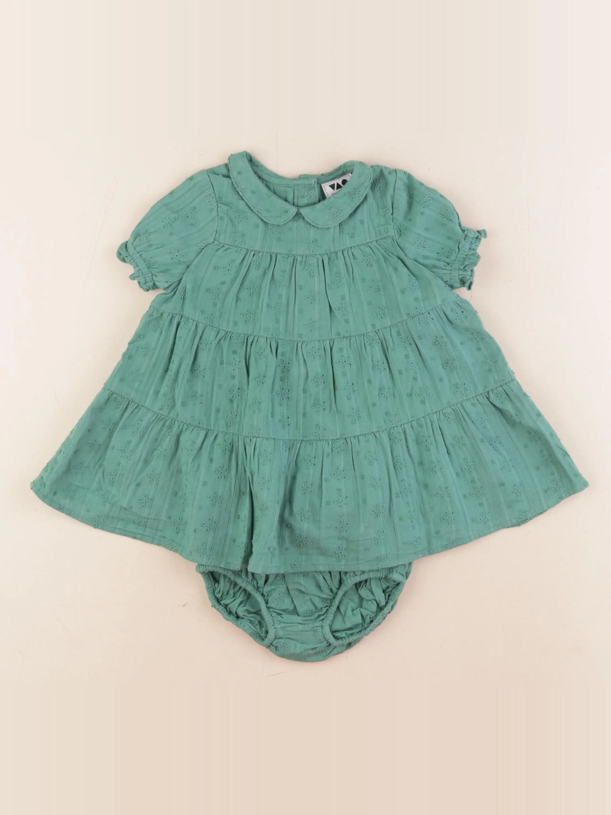 Tape à l'oeil - robe vert - 6 mois