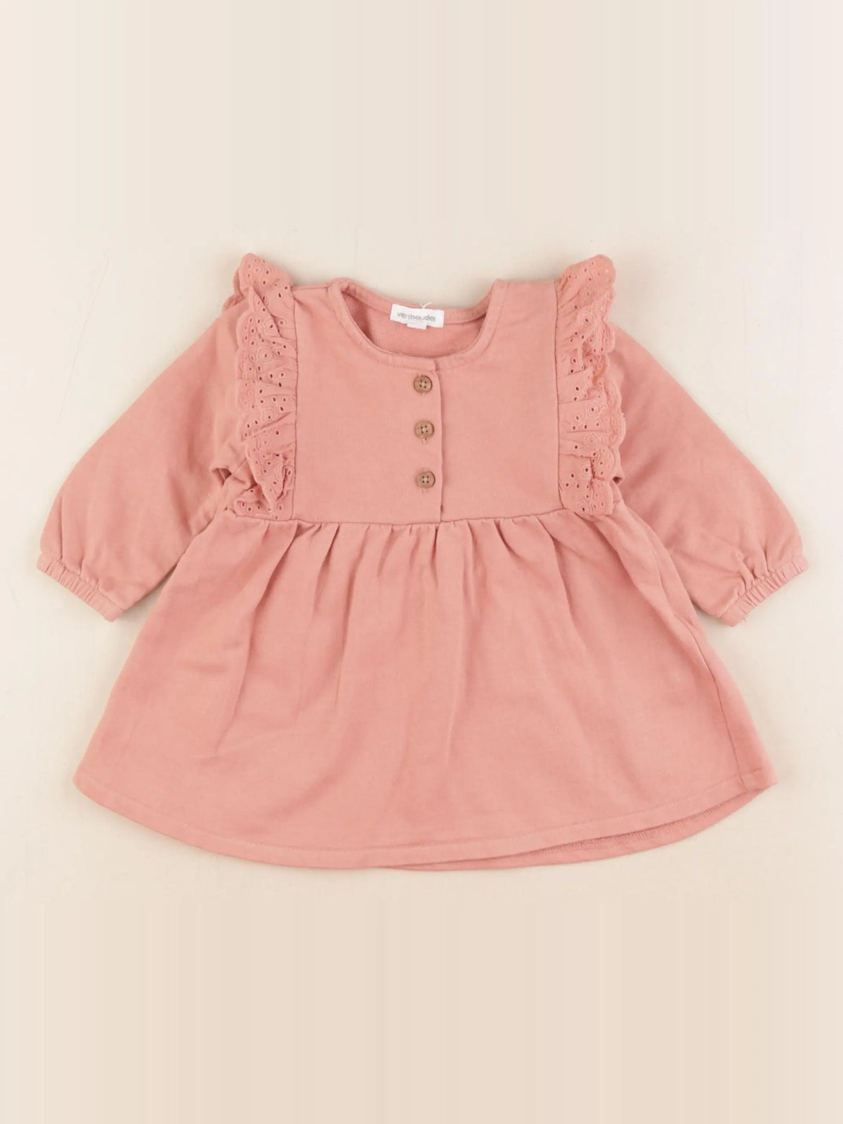 Vertbaudet - robe rose - 6 mois