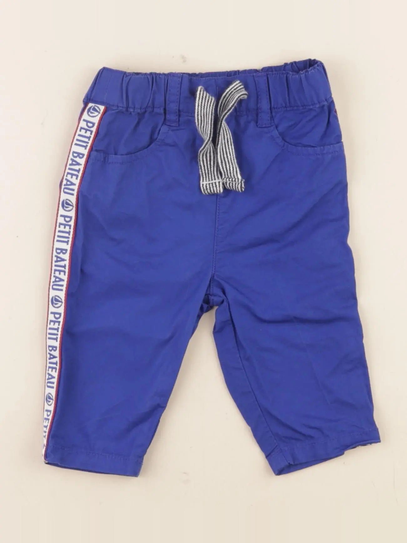 Petit Bateau - pantalon bleu - 6 mois