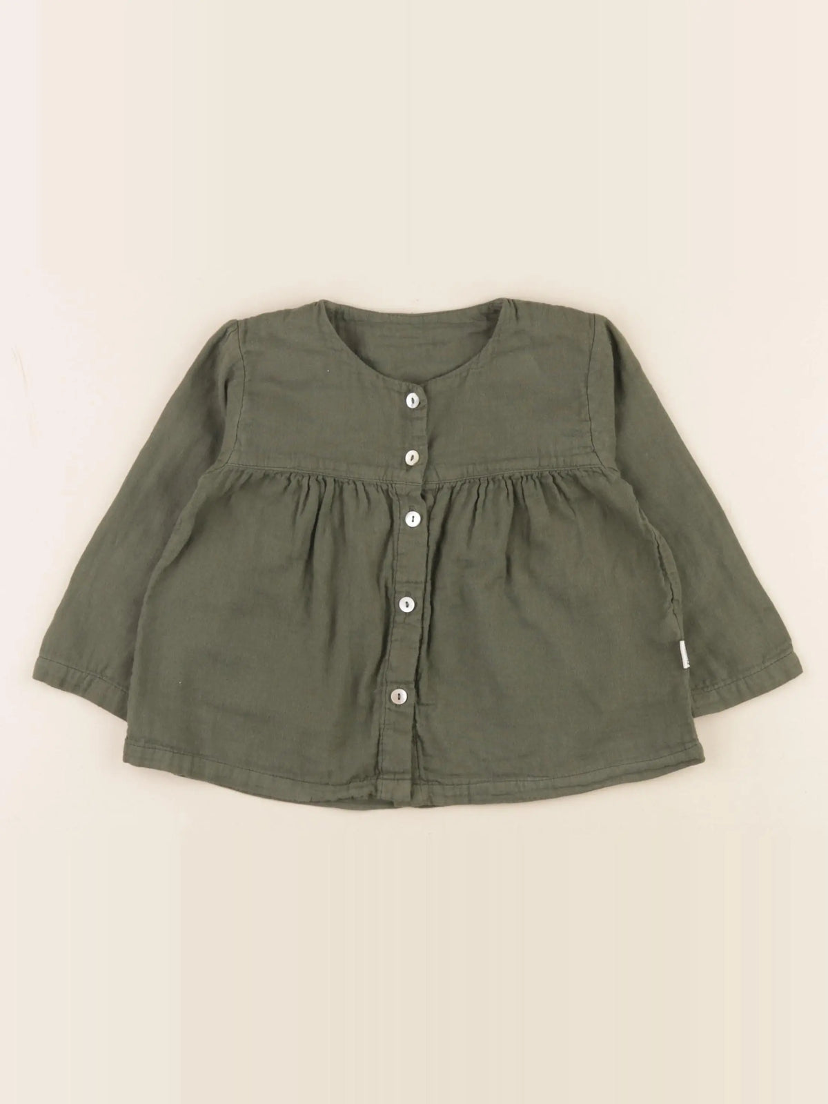 Poudre Organic - blouse vert - 9 mois