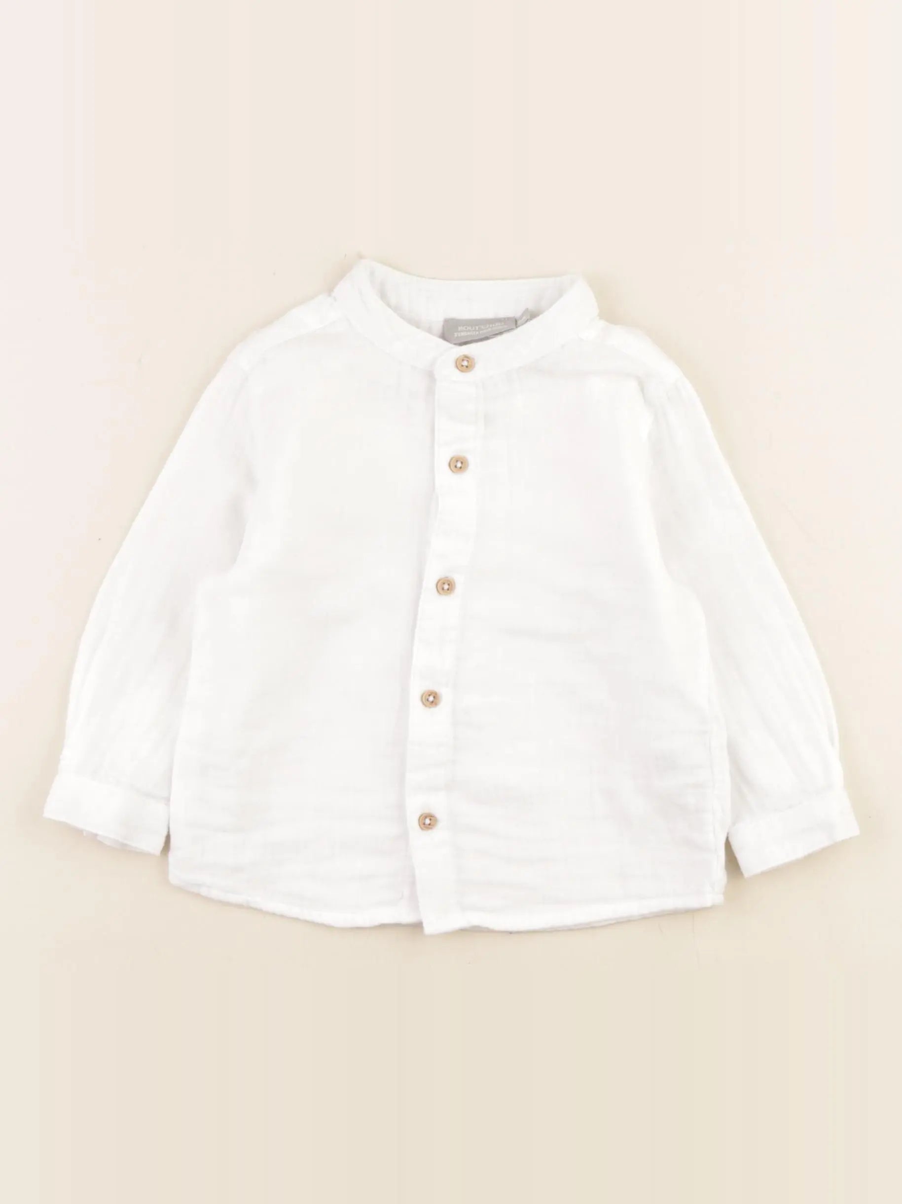 Boutchou - chemise blanc - 9 mois