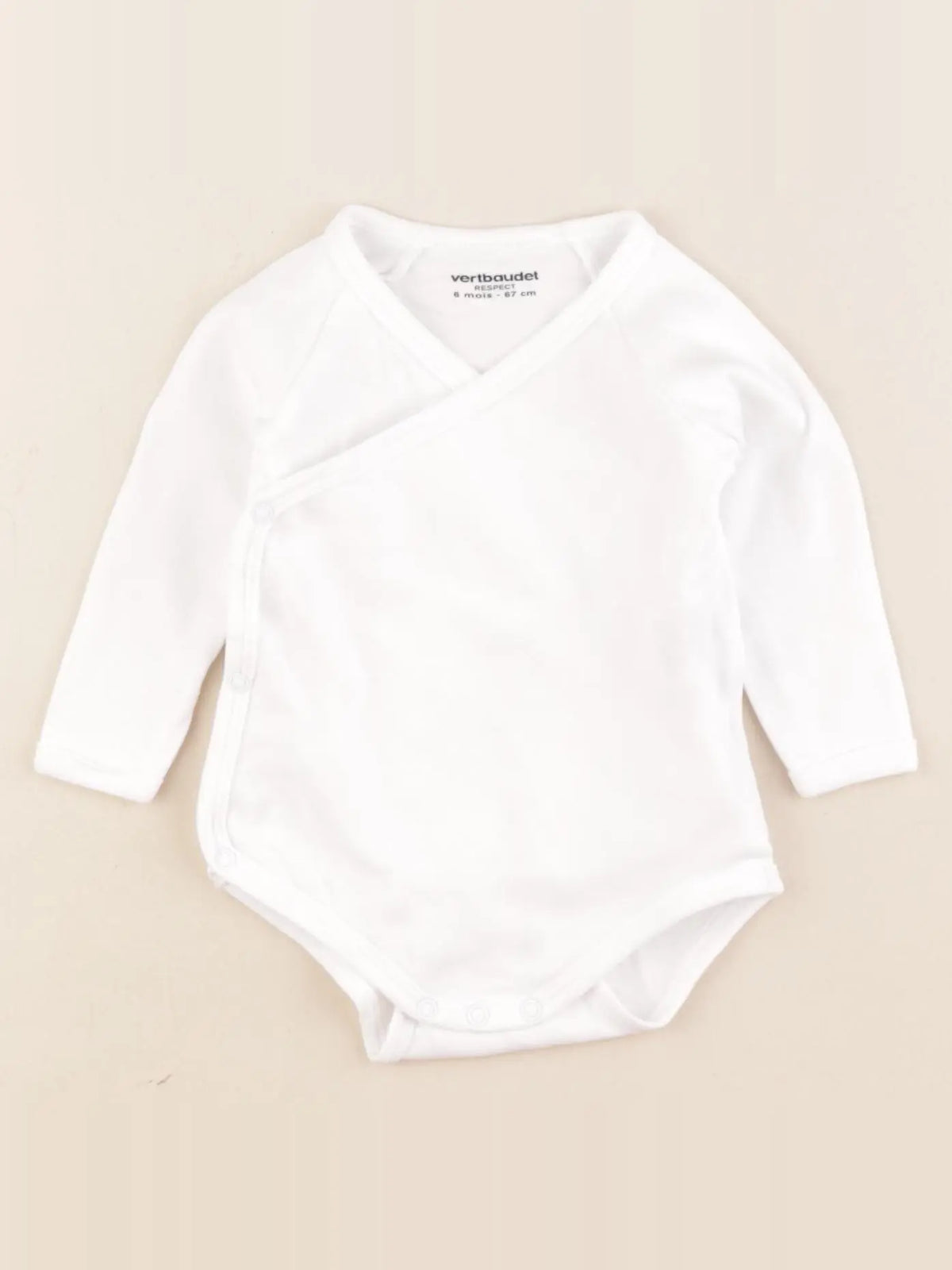 Vertbaudet - body blanc - 6 mois